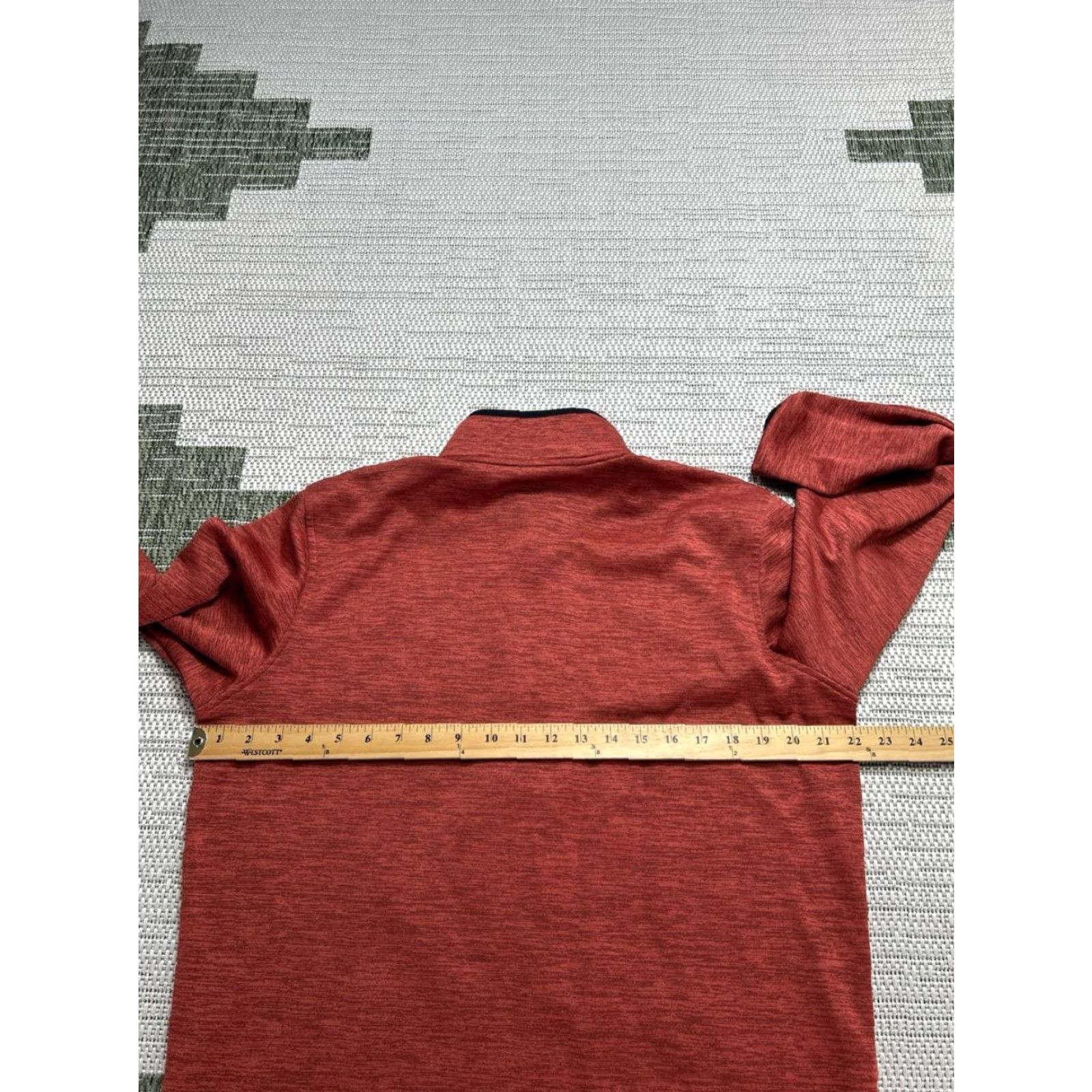 Under Armour Under Armour Mens Sweater Zip Mock Neck 1/4 Zip Red Fleece Performance Running Winter Spring Fall Activewear Pullover Casual Logo Size US M / EU 48-50 / 2 - 5 Thumbnail