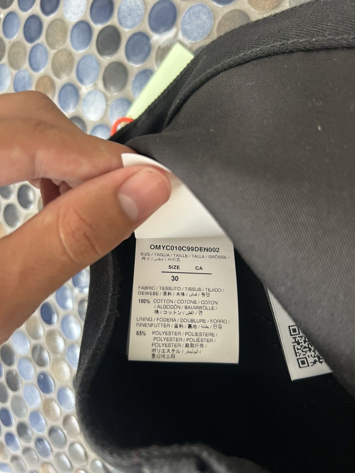 Off-White Off-White Black Denim Shorts/Jorts Size US 30 / EU 46 - 8 Thumbnail