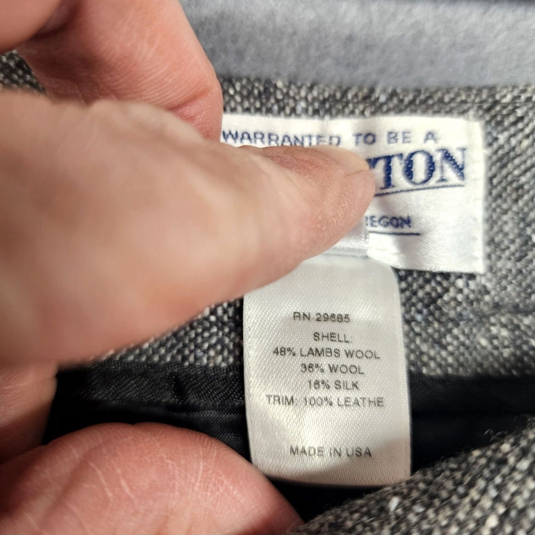 Pendleton Pendleton Pants Womens 12 Grey Wool Silk Leather Zip Lined Career USA Suit Pants Regular 28in Inseam Womens Size 34" / US 12 / IT 48 - 4 Thumbnail