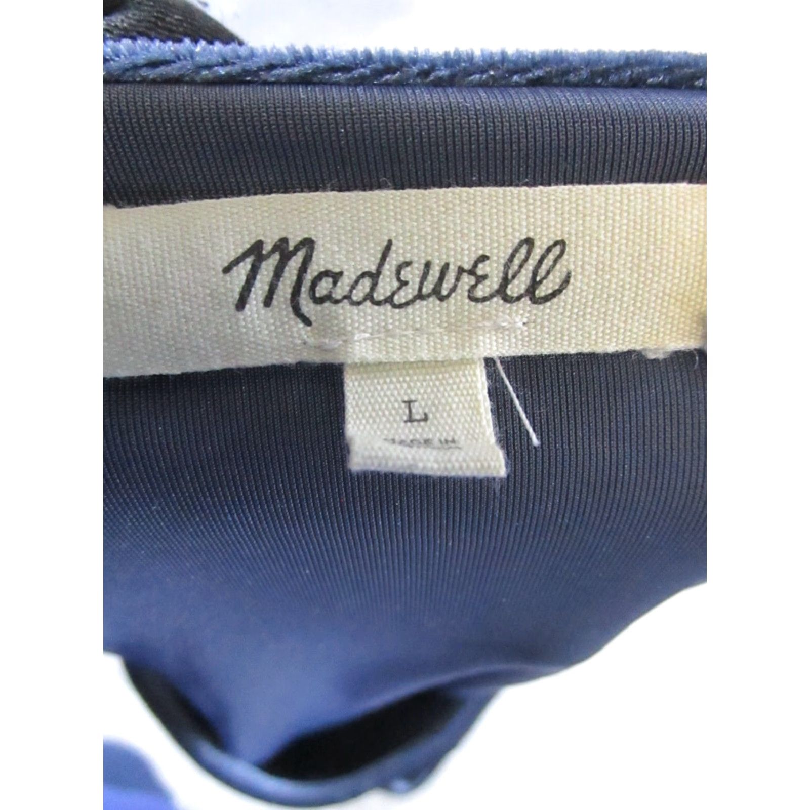 Madewell Madewell Shirt Womens L Blue Blouse Short Sleeve Round Neck Pullover Size L / US 10 / IT 46 - 3 Thumbnail