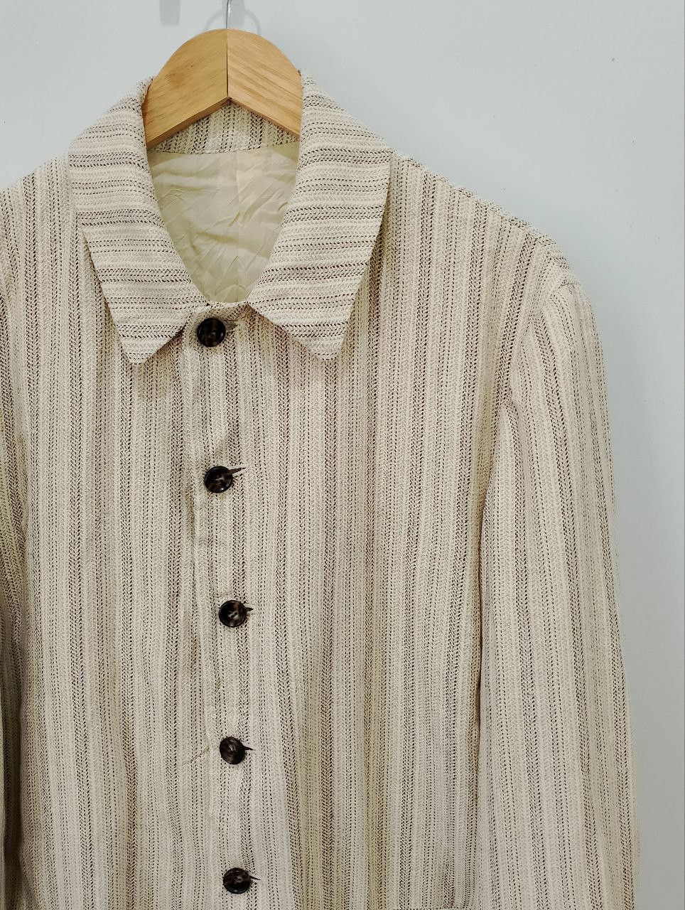 Issey Miyake TETE HOMME by Issey Miyake Striped Knitted Jacket Japan Made Size XXL / US 16-18 / IT 52-54 - 4 Thumbnail