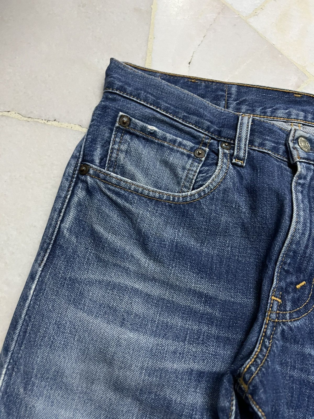 Jean × Levi's × Vintage Vintage Levis 505 Distressed Faded Jean Size US 29 - 7 Thumbnail
