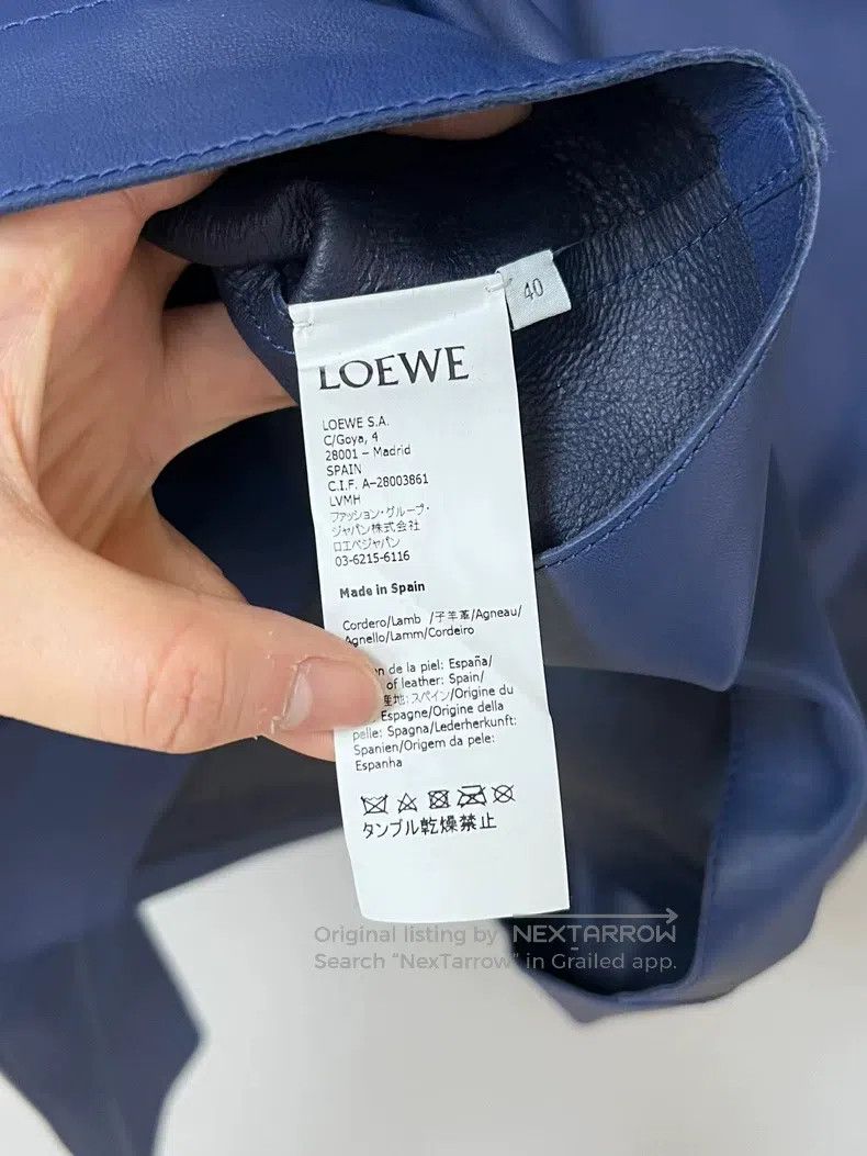 Loewe Loewe Navy Blue Lamb Leather Jacket Size S / US 4 / IT 40 - 5 Thumbnail