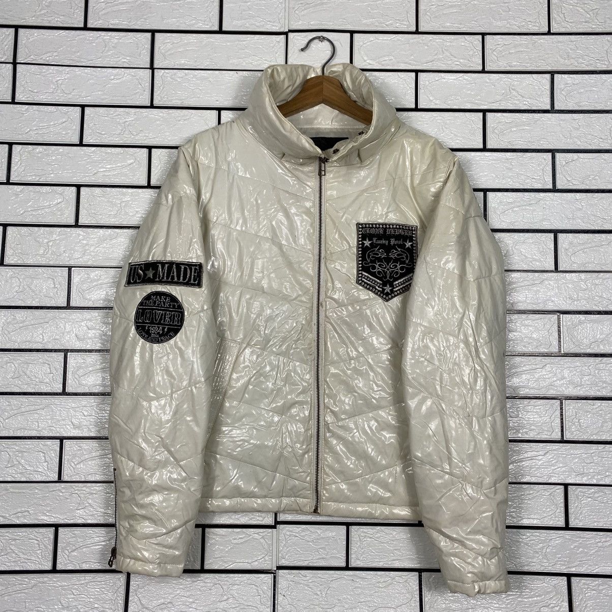 Hysteric Glamour 📌Love And Party Puffer Jacket Punk Design Biker Size US M / EU 48-50 / 2 - 9 Thumbnail