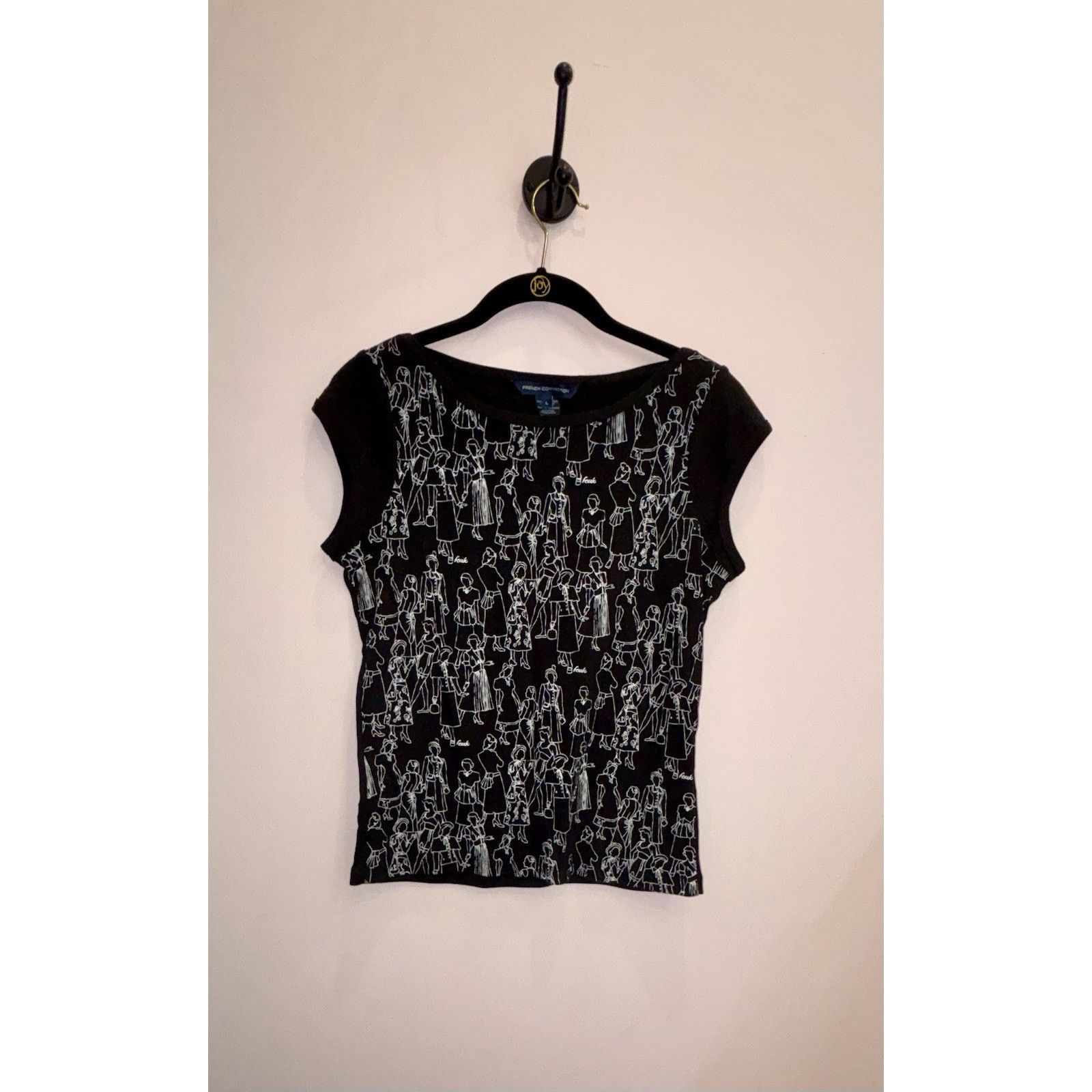 French Connection French Connection Black & White Abstract People Size L / US 10 / IT 46 - 7 Thumbnail