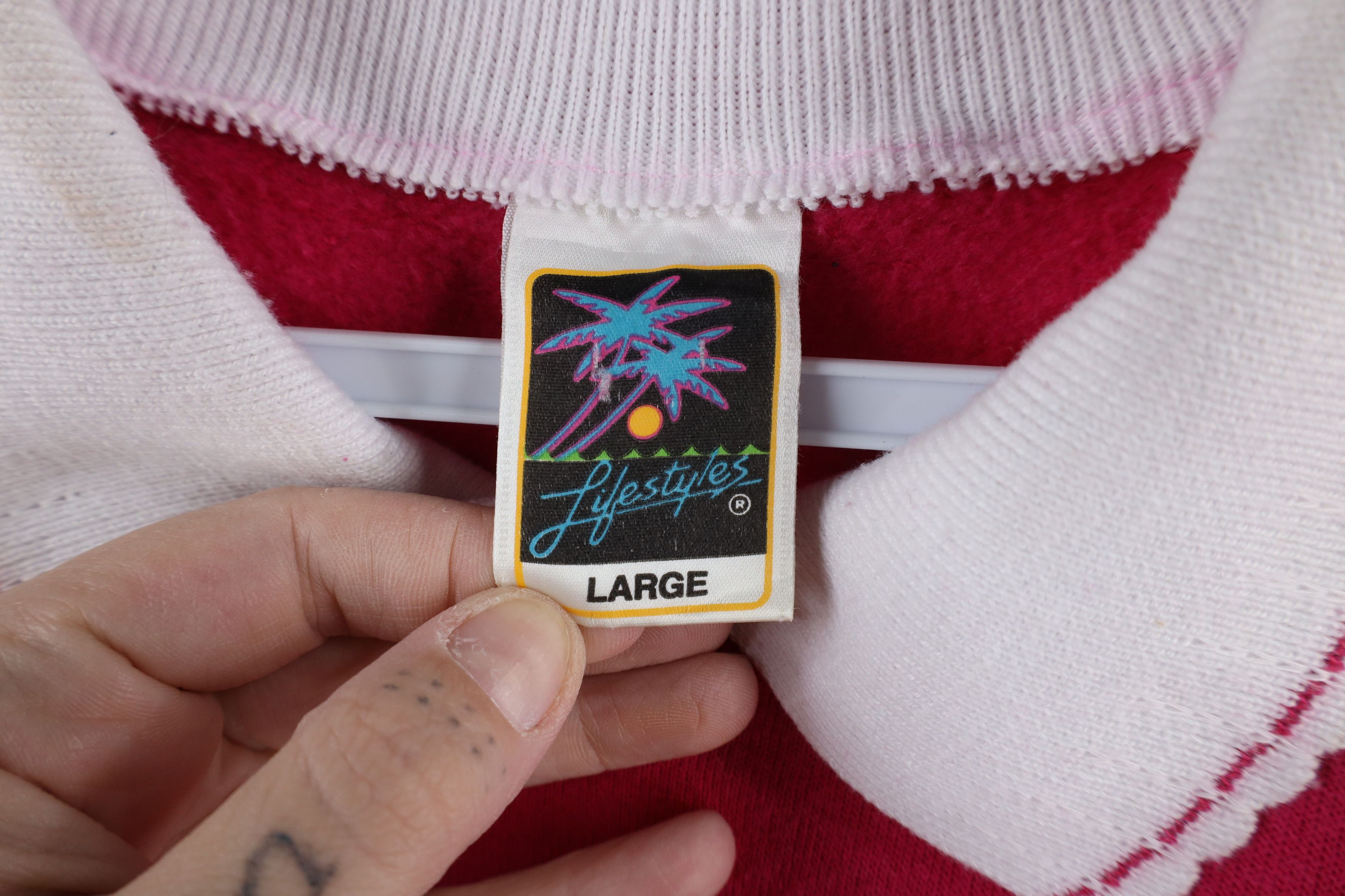 Vintage Vintage 90s Streetwear Island Flower Collared Sweatshirt USA Size L / US 10 / IT 46 - 7 Thumbnail