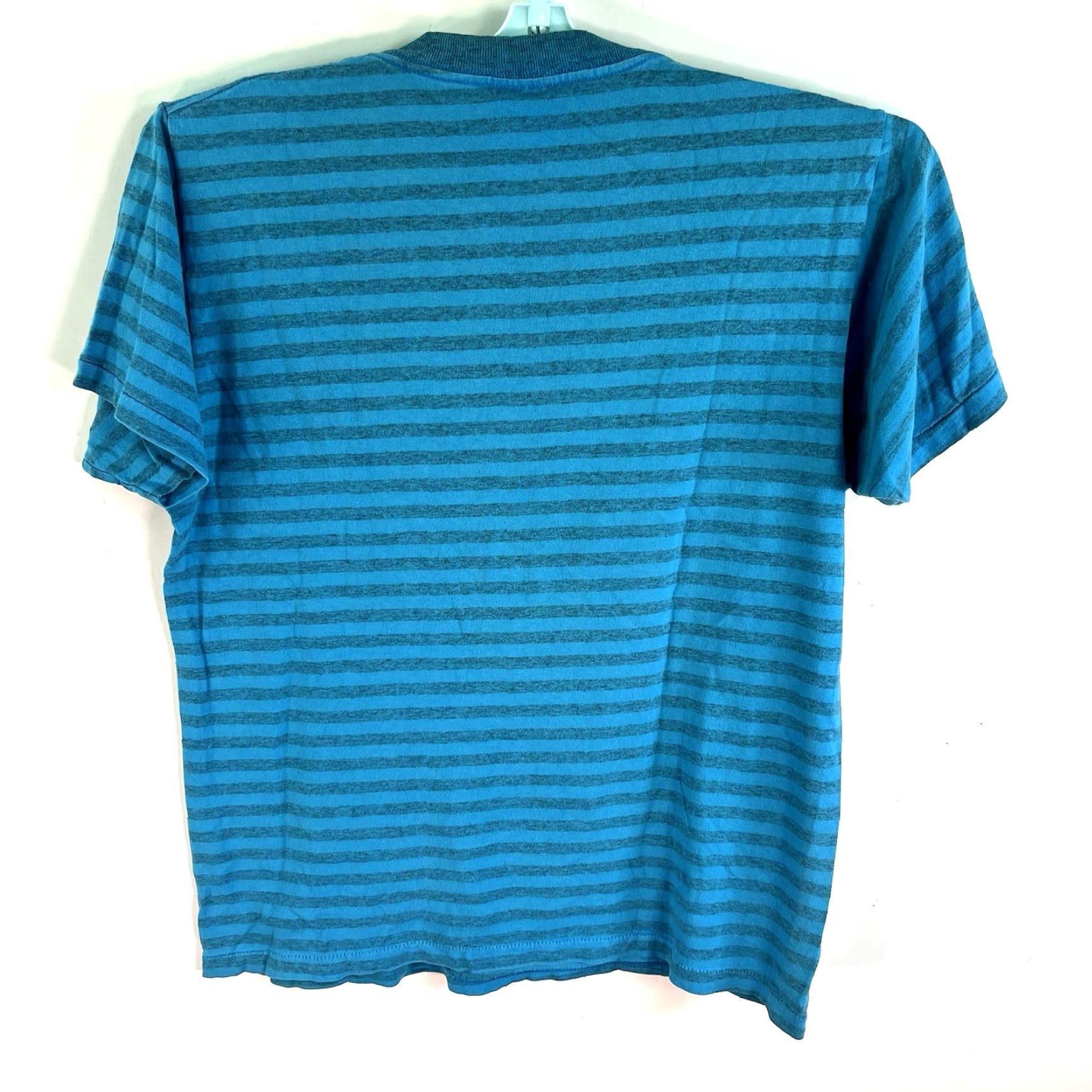 Vintage VTG Sherry's Best PUT-IN-BAY Striped T-Shirt Mens M Blue 90s Logo Crew Neck Short Sleeve Cotton Knit Vintage United States Men Size US M / EU 48-50 / 2 - 7 Thumbnail