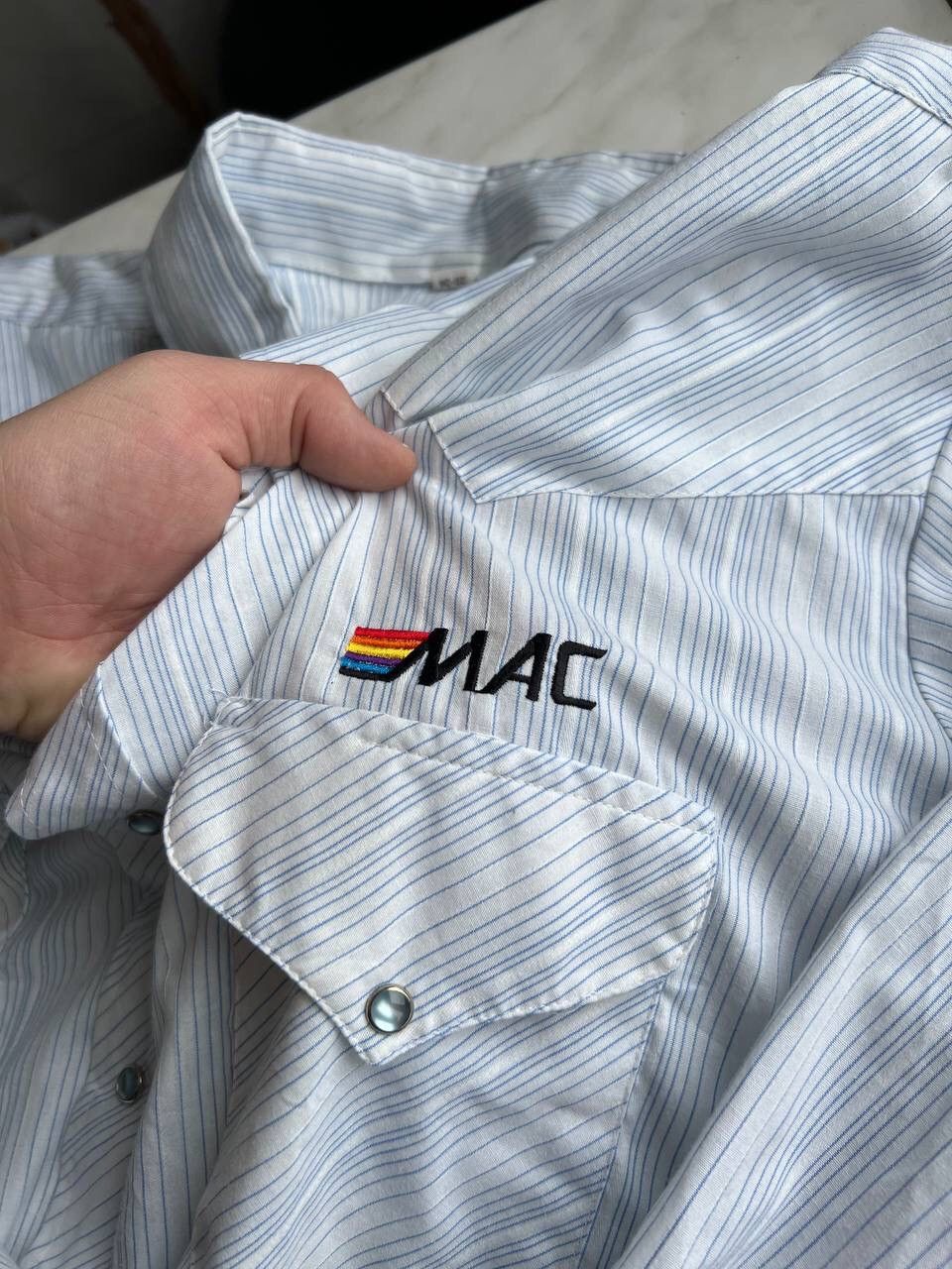 Apple × Vintage 80's 90's Vintage Apple Mac Button Down Shirt Rainbow Logo Size US XL / EU 56 / 4 - 3 Thumbnail