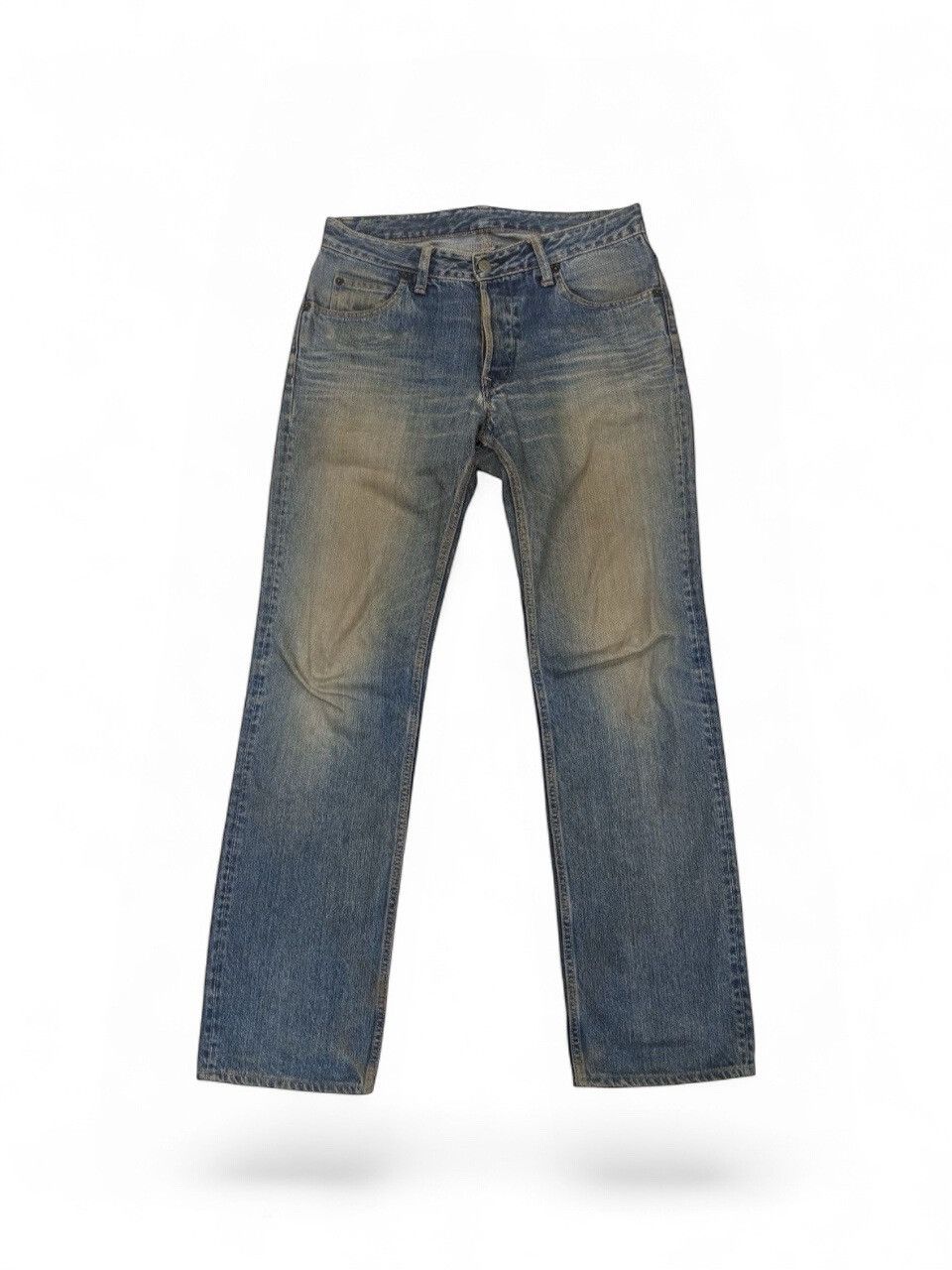 HOLLYWOOD RANCH MARKET HOLLYWOOD RANCH MARKET BUTTON FLY MIDBLUE STRAIGHT CUT DENIM Size US 32 / EU 48 - 1 Thumbnail