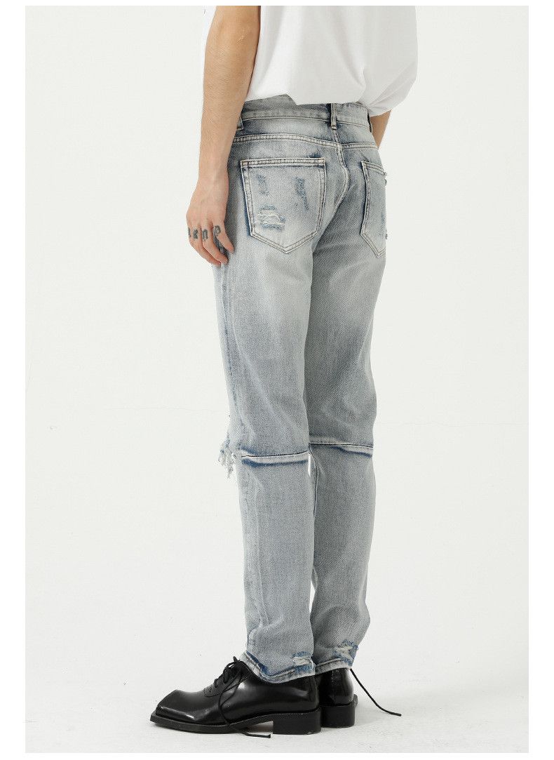 Japanese Brand High street light blue ripped skinny jeans Size US 32 / EU 48 - 3 Thumbnail