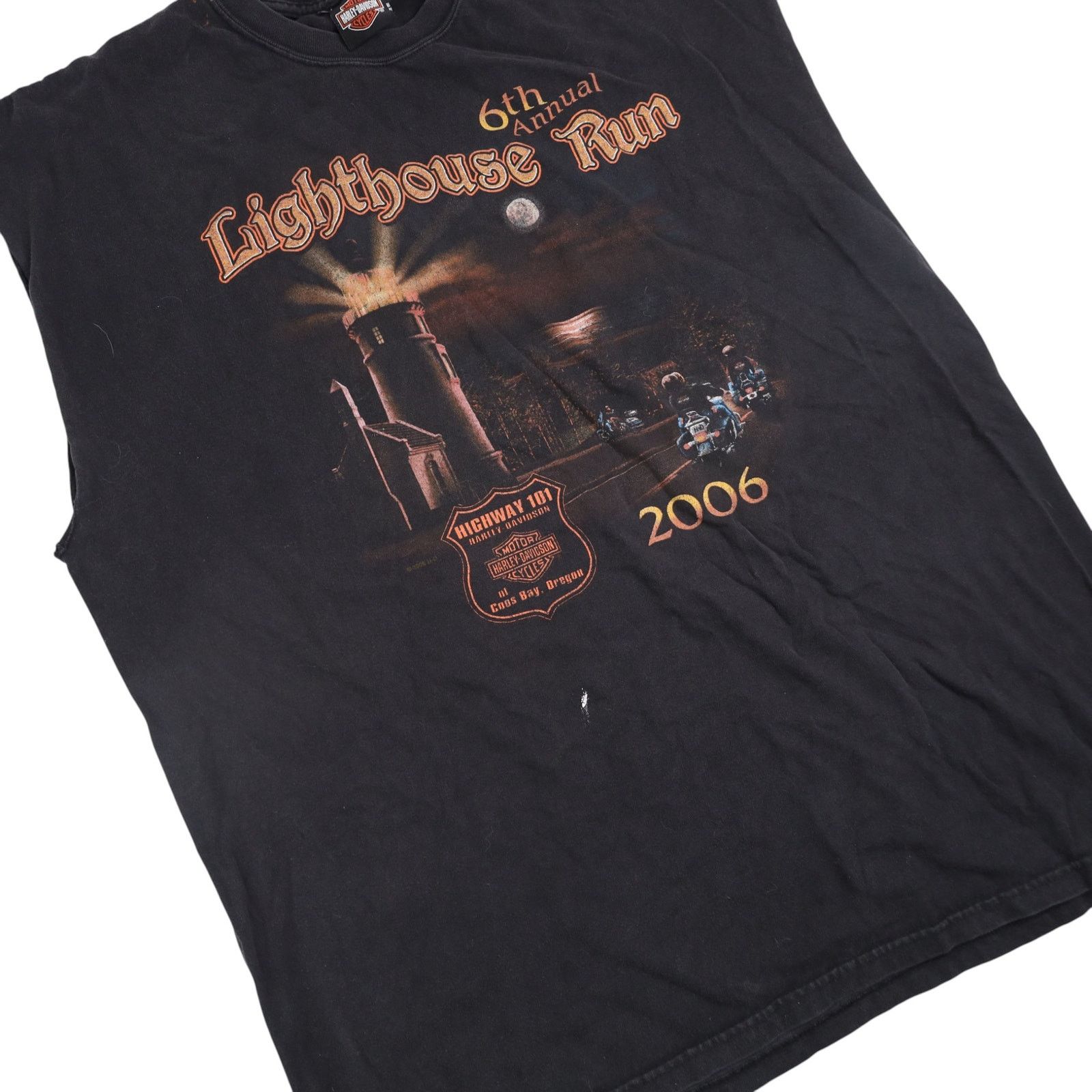 Harley Davidson × Vintage VTG Y2k Harley Davidson 6th Annual Lighthouse Run Muscle T Size US XL / EU 56 / 4 - 4 Thumbnail