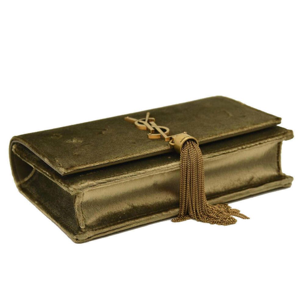 Yves Saint Laurent SAINT LAURENT Velvet Medium Monogram Kate Tassel Bag Size ONE SIZE - 4 Thumbnail