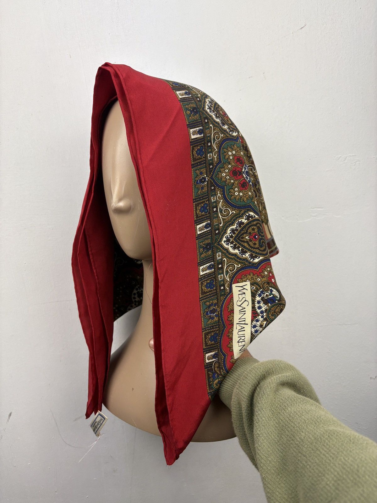 Vintage Vintage 90s Yves Saint Laurent Silk Scarf Size ONE SIZE - 8 Thumbnail