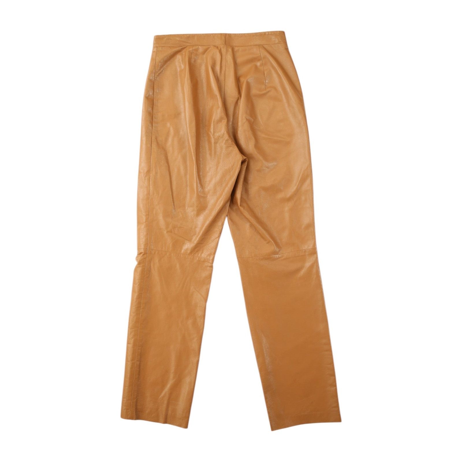 Jil Sander Nappa Brown Leather Pants Size 27" / US 4 / IT 40 - 2 Thumbnail