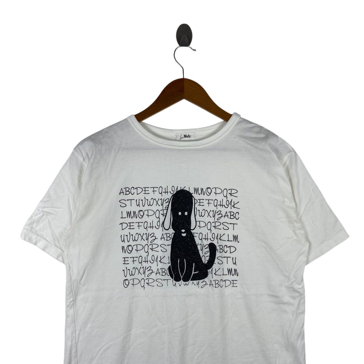 Vintage Vintage 90’ BLACK DOG ALPHABET Illustration Tee Shirt Top Size L / US 10 / IT 46 - 2 Thumbnail