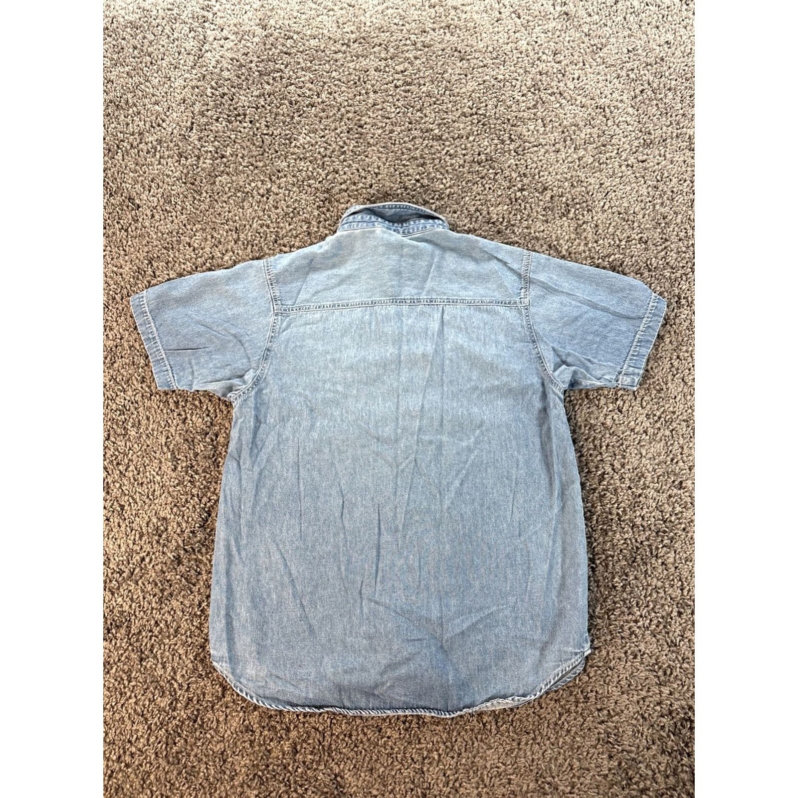 Vintage VINTAGE Quiz Again Shirt Mens Medium Denim Jesus Noahs Arc Christian 90s Blue Button Size US M / EU 48-50 / 2 - 6 Thumbnail