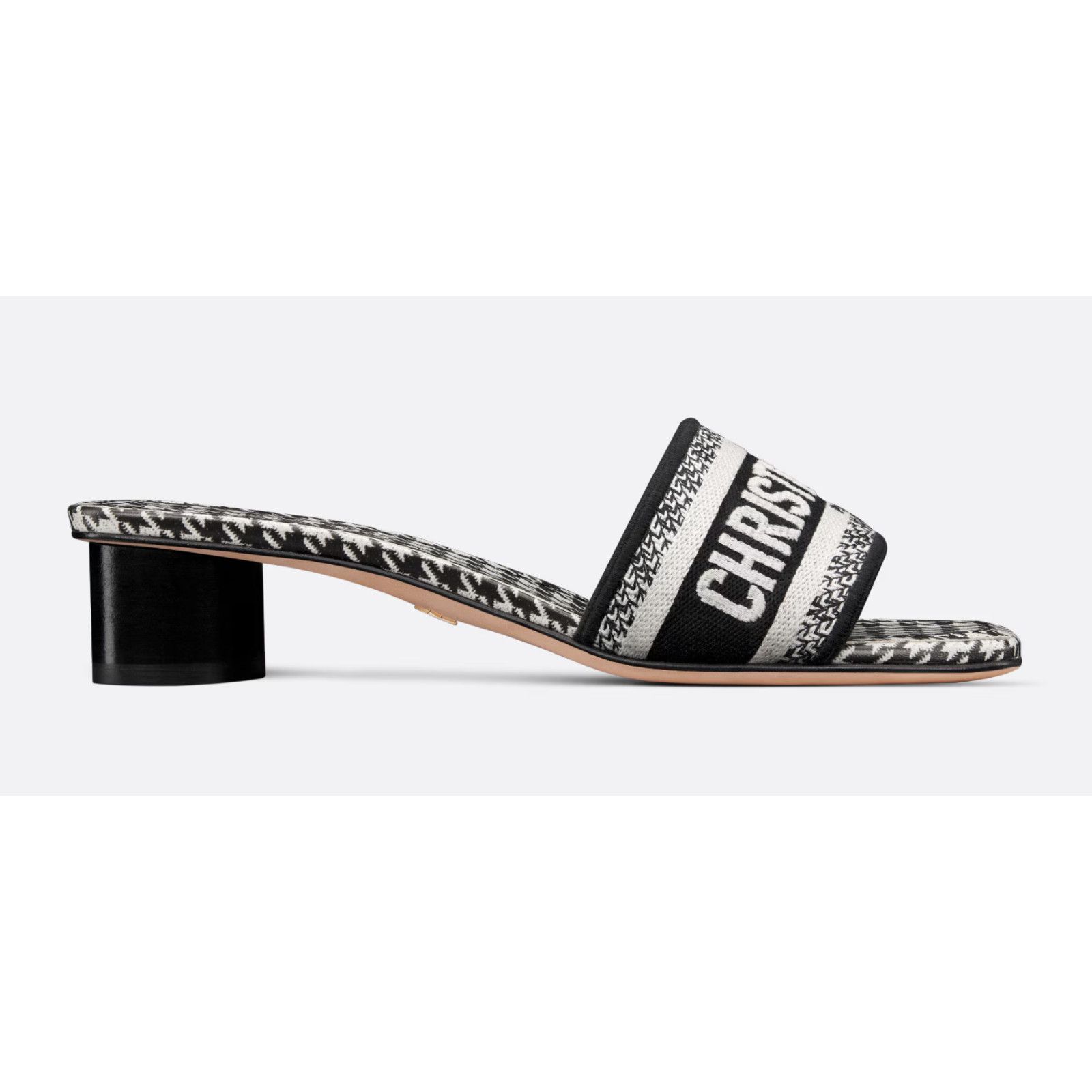 Dior Christian Dior Dway Heeled Slide Black White Houndstooth Size US 8 / IT 38 - 3 Thumbnail