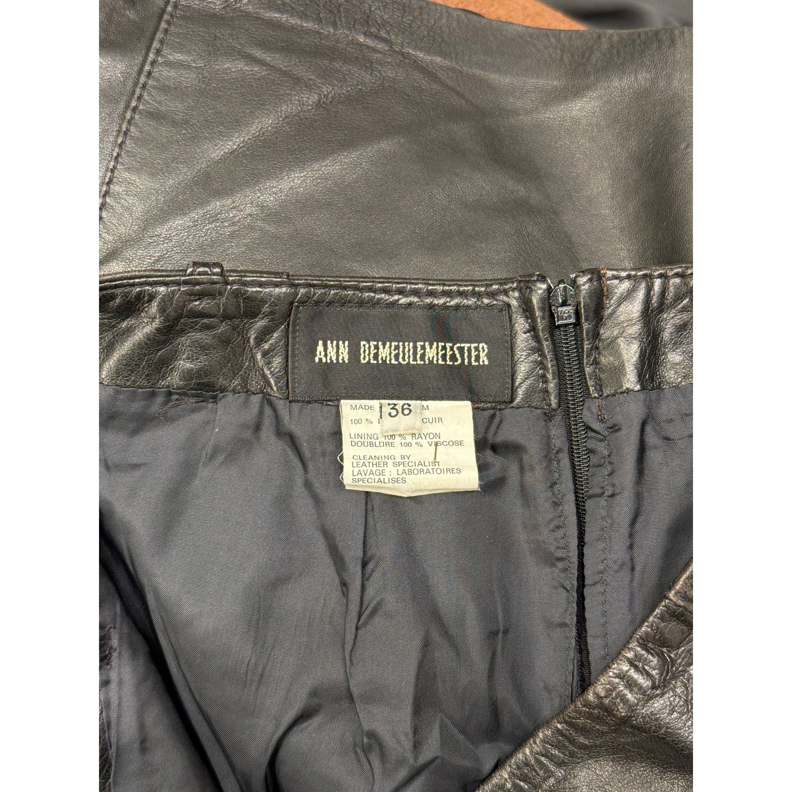 Ann Demeulemeester 1990s Ann Demeulemeester leather skirt Size S / US 4 / IT 40 - 7 Thumbnail