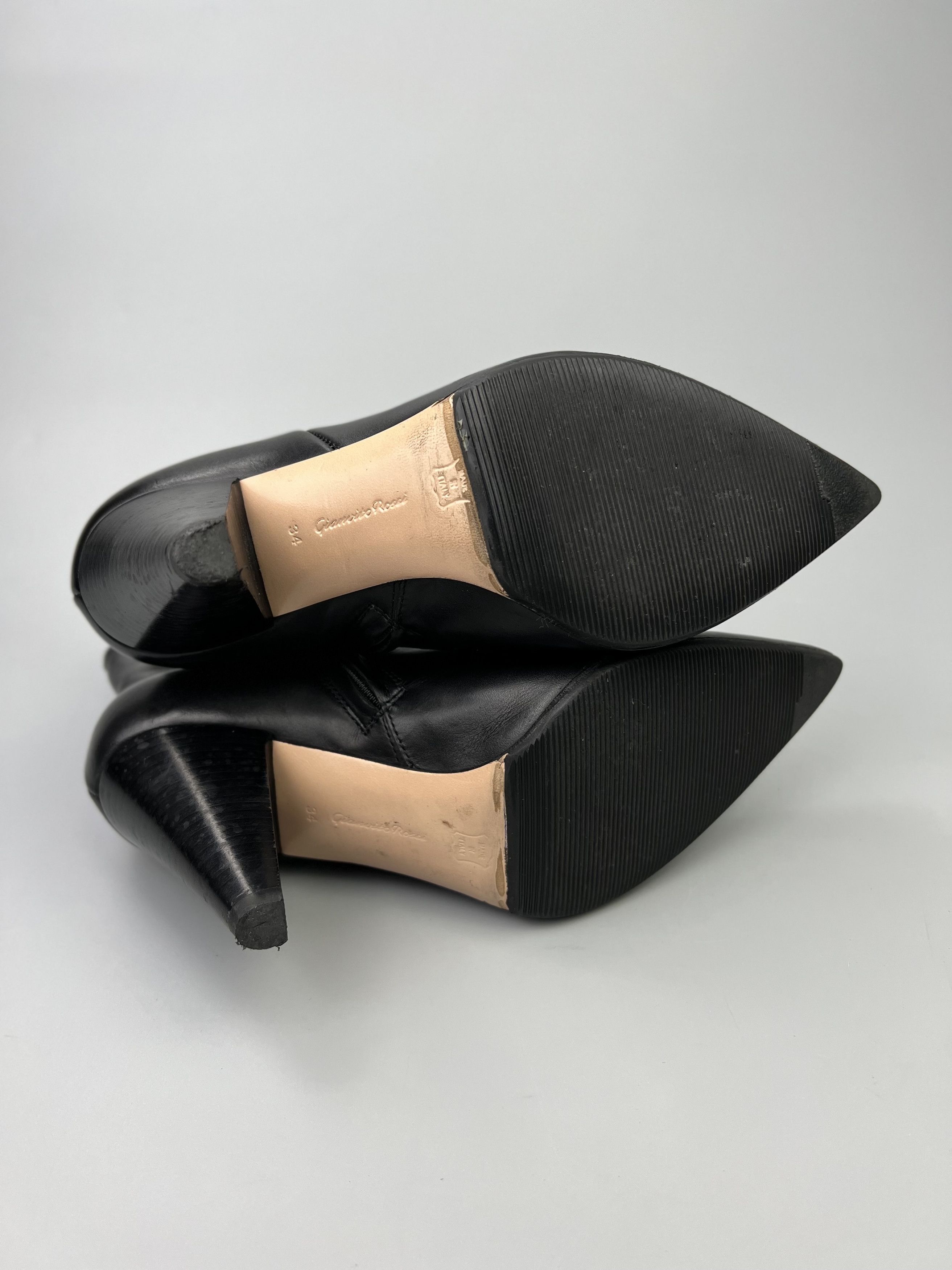 Gianvito Rossi Gianvito Rossi Black Pointed Toe Heel Boots Size IT34 Size US 4 / IT 34 - 8 Thumbnail
