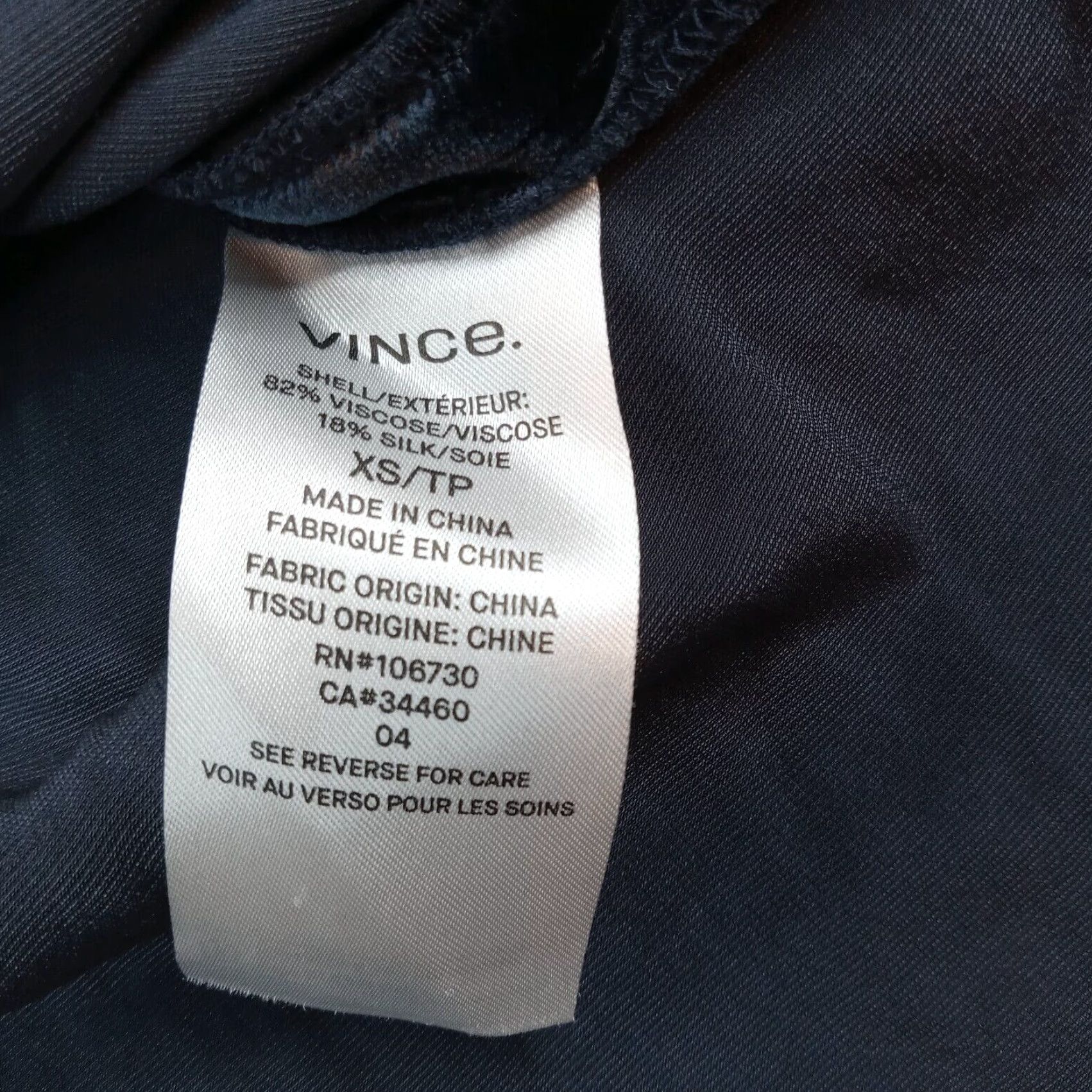 Vince Vince Dress Womens XS Black Velour Long Sleeve V-Neck Buttons Knee Length Sheath Size XS / US 0-2 / IT 36-38 - 6 Thumbnail