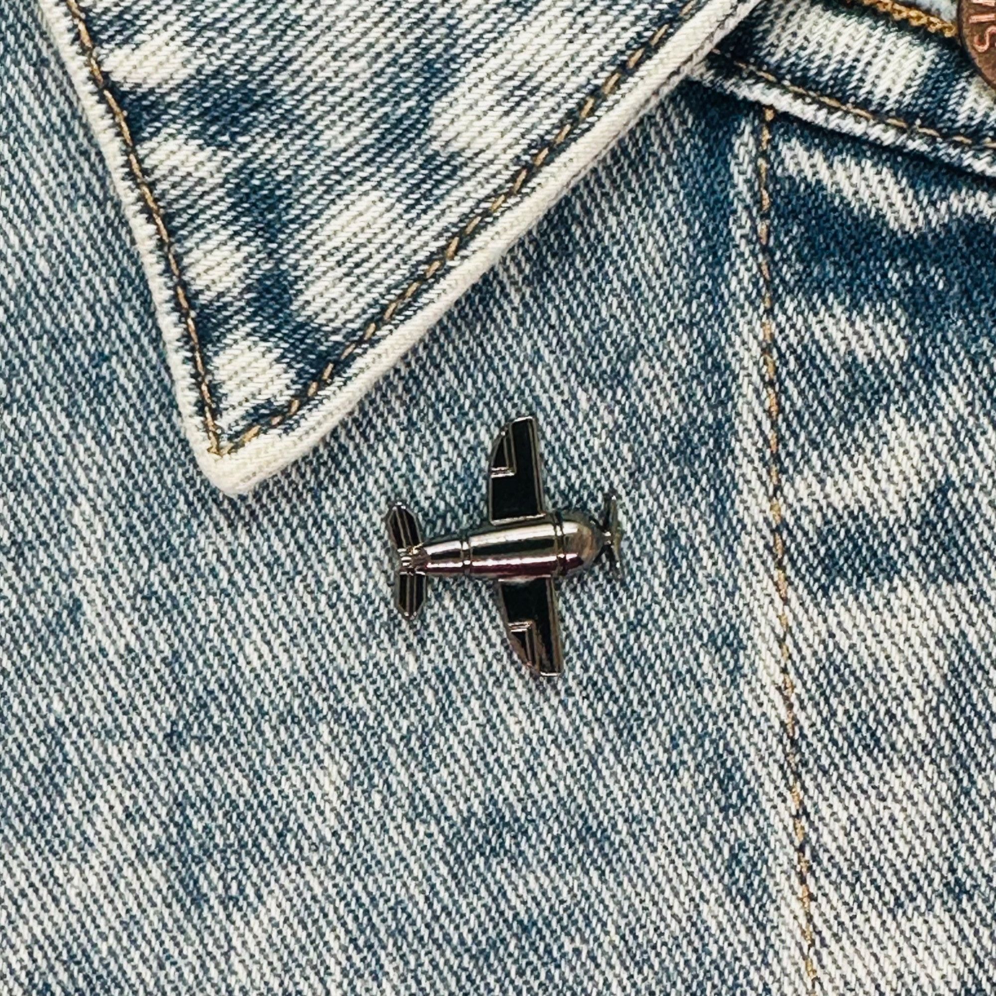 Other ✈️Vintage Aircraft Engine Lapel Pin Metal Airplane Brooch Av Size ONE SIZE - 1 Thumbnail