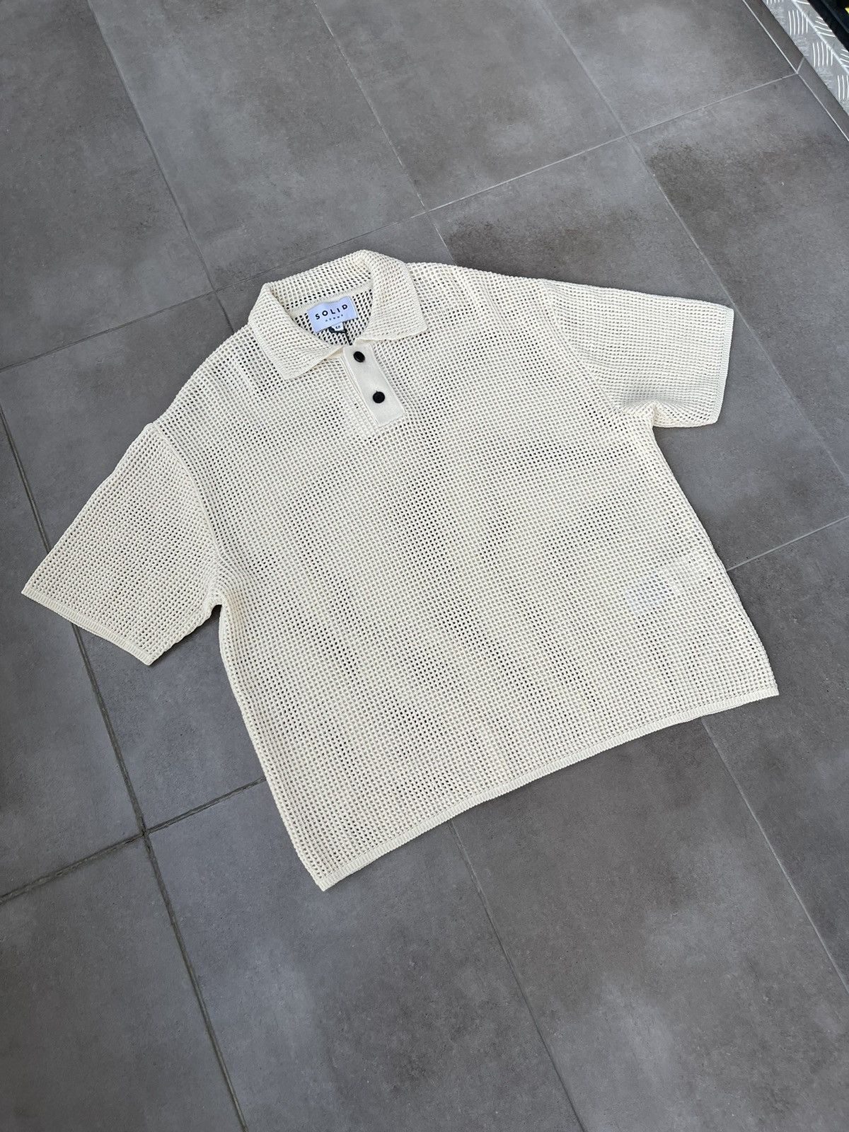 Wooyoungmi !DS! SS23 Solid Homme Knitted Beige Polo T-Shirt Size US M / EU 48-50 / 2 - 9 Thumbnail