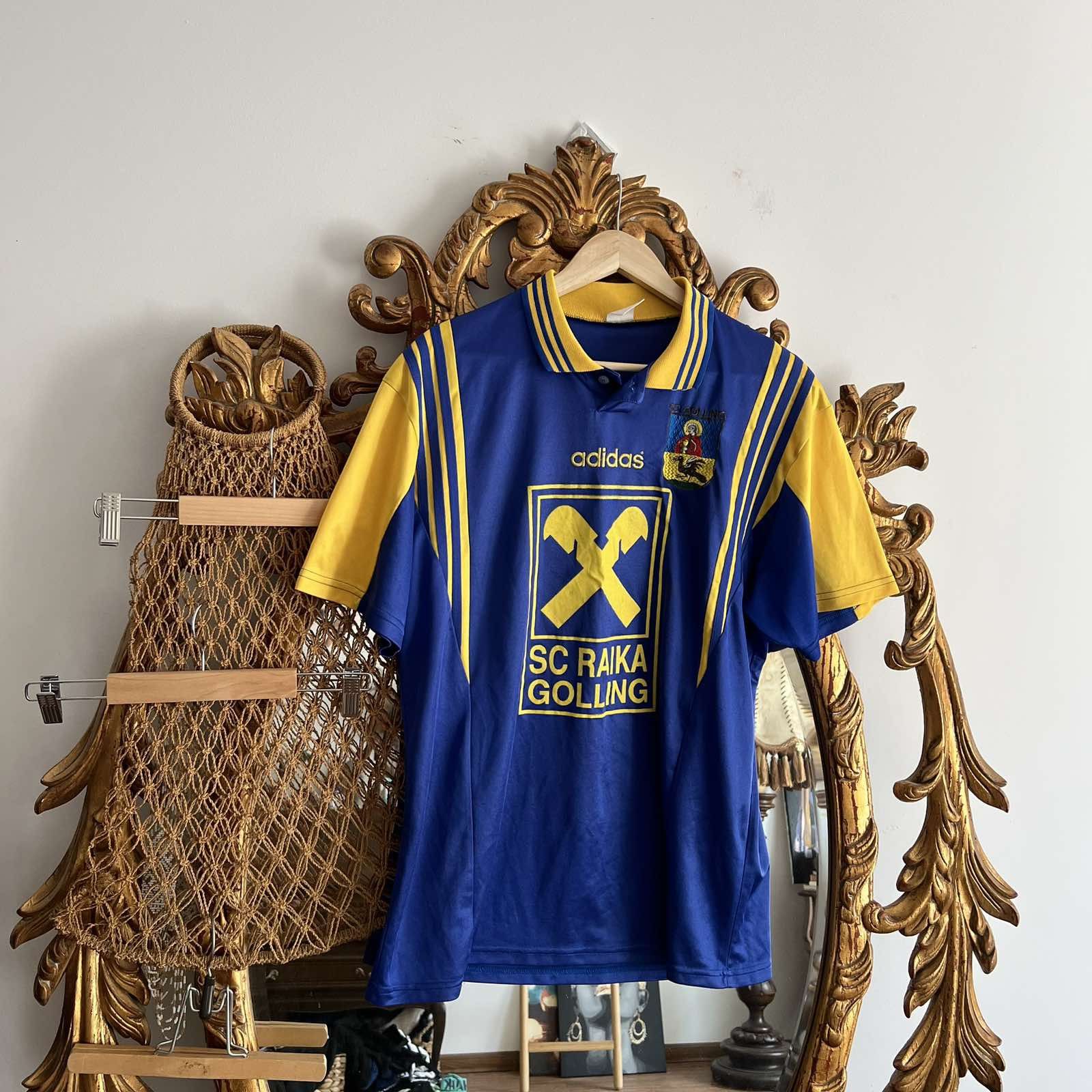 Adidas × Vintage Vintage Adidas SC Raika Golling Soccer Jersey 90s Sz L Size US M / EU 48-50 / 2 - 1 Thumbnail