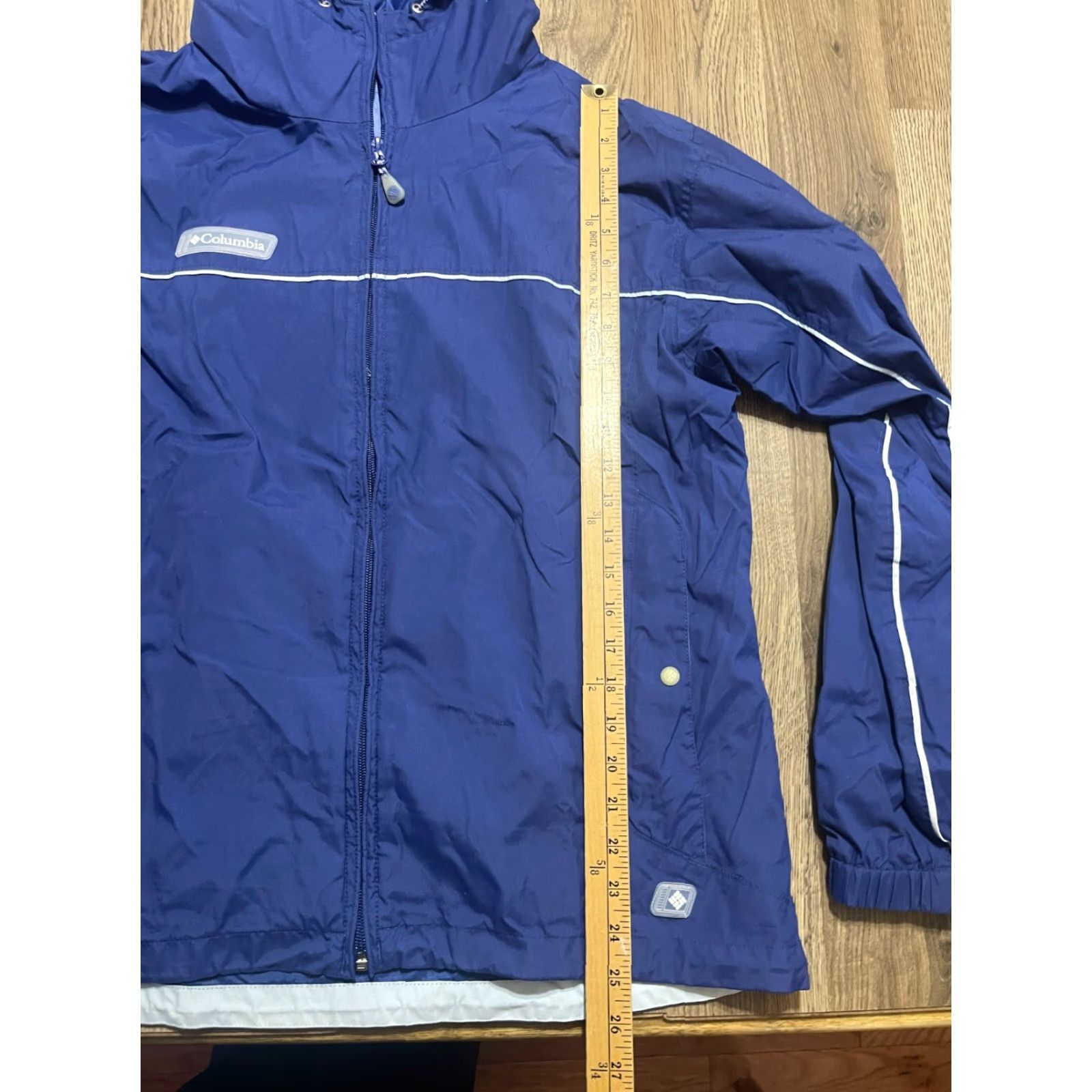 Vintage Columbia Hoodie Women's XL Blue Full Zip Jacket 100% Nylon Regular Style Modern Casual Size XL / US 12-14 / IT 48-50 - 6 Thumbnail