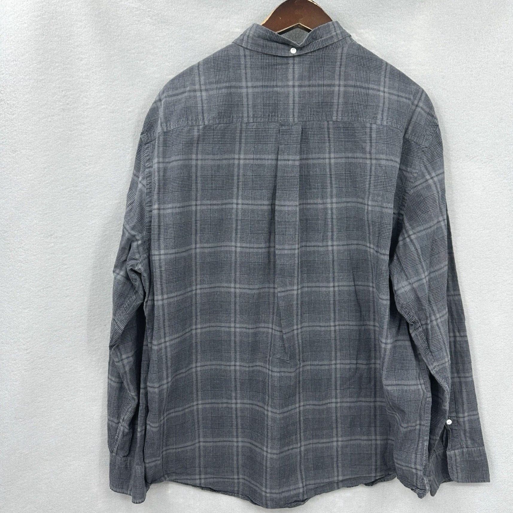 Billy Reid Billy Reid Shirt Mens XXL Gray Black Plaid Standard Cut Button-Up Gorpcore Norm Dad Size US XXL / EU 58 / 5 - 6 Thumbnail