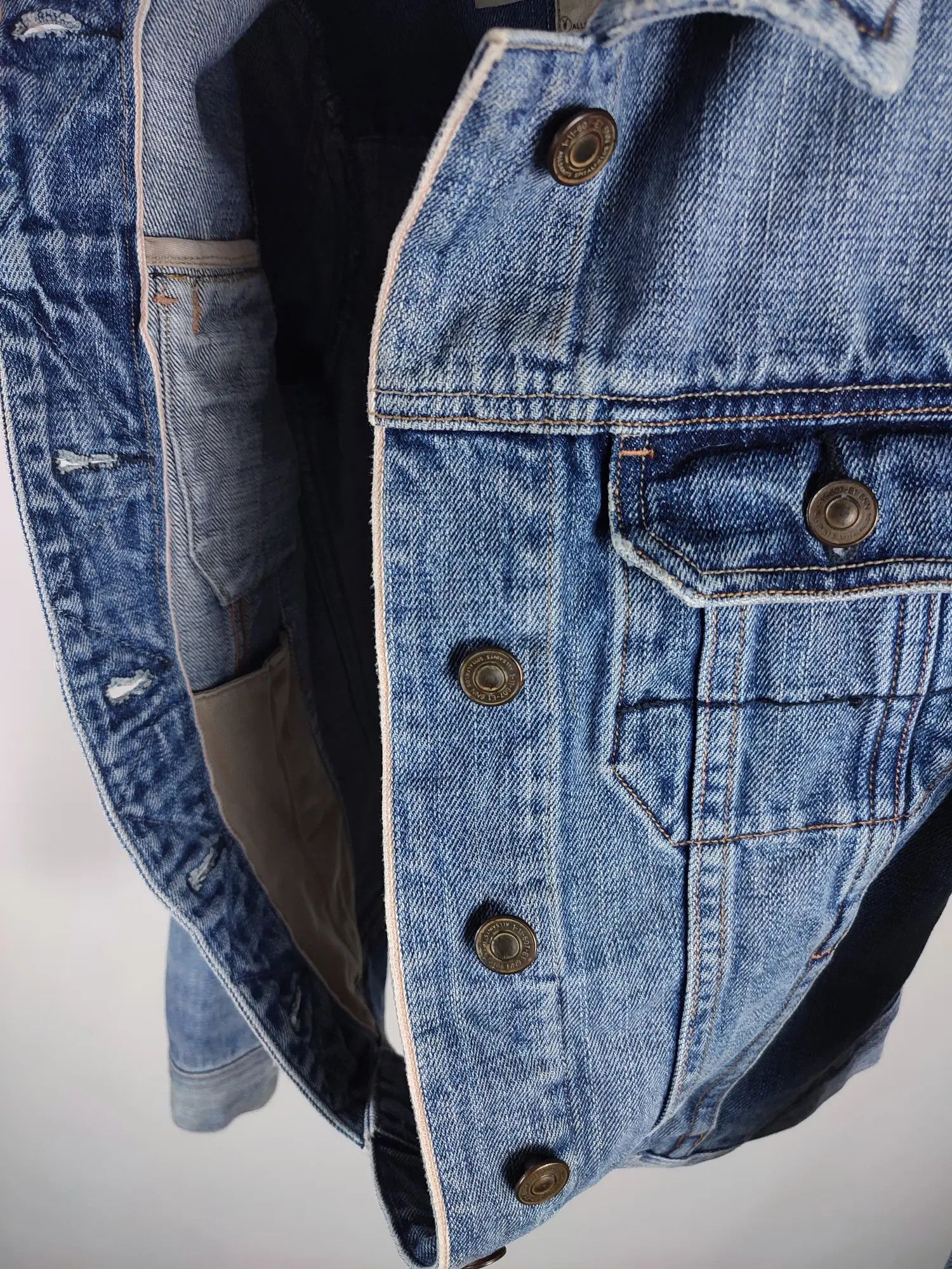 Allsaints × Japanese Brand Allsaints Lamara Distressed Denim Selvedge Slim Jacket Size M / US 6-8 / IT 42-44 - 13 Thumbnail