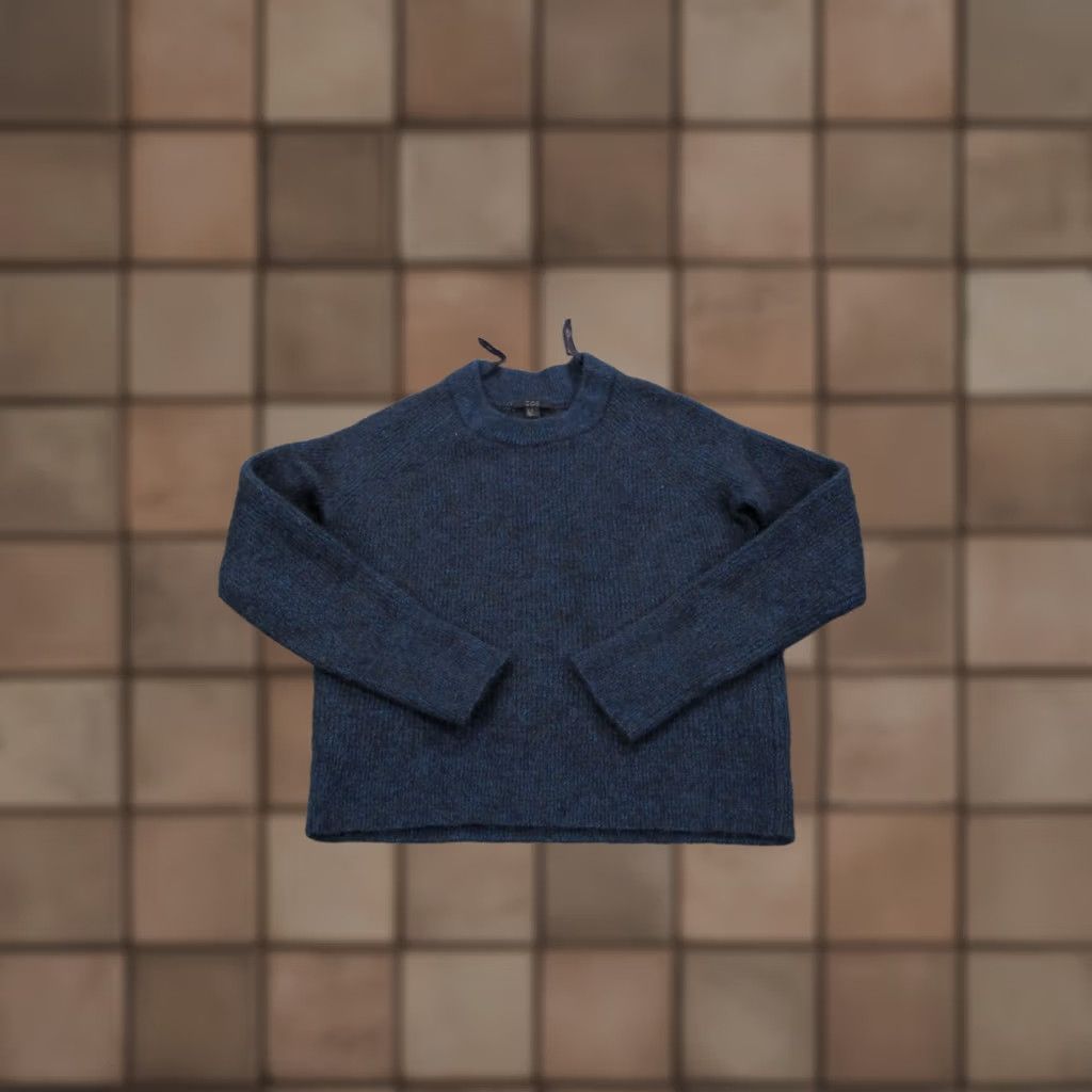 Cos COS Sweater Womens XS Navy Blue Alpaca Wool Relaxed Lightweight Crew Neck Pullover Knit Shirt Womens XS Navy Blue COS Size XS / US 0-2 / IT 36-38 - 1 Thumbnail