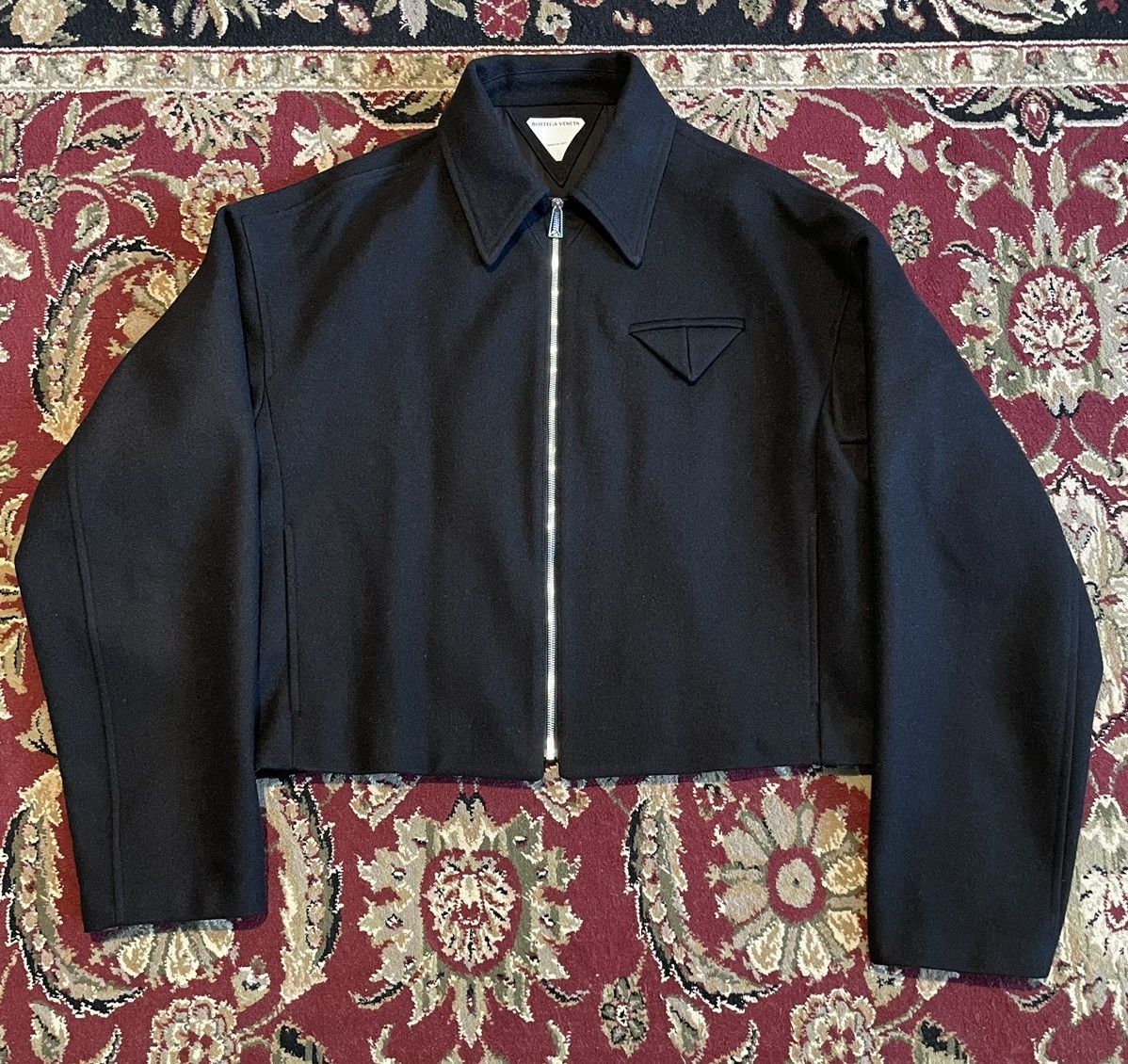 Bottega Veneta Bottega Veneta Felted Wool Cropped Blouson Jacket Size US M / EU 48-50 / 2 - 1 Thumbnail