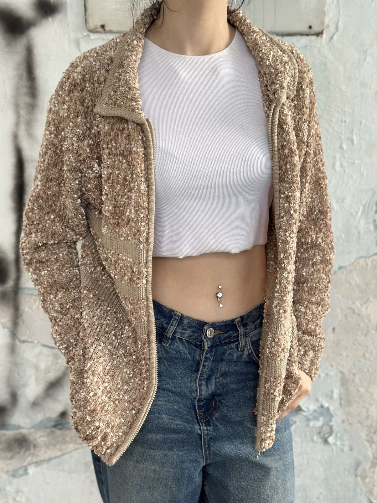 Elisabetta Franchi VTG Women’s Zip Sweater Elizabeth Scott Size L Y2K 00s USA Size L / US 10 / IT 46 - 3 Thumbnail