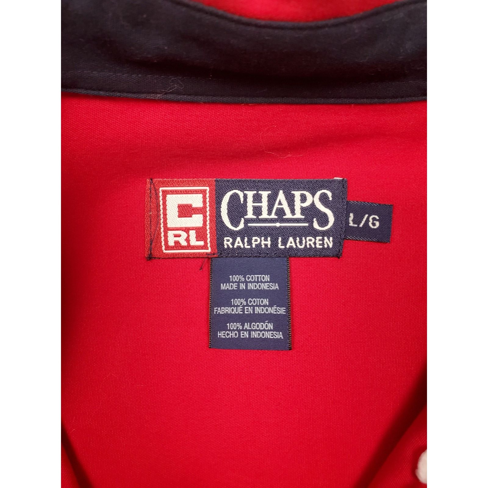 Chaps Ralph Lauren Vintage 90s Chaps Ralph Lauren Mens L Red Long Sleeve Shirt Size US L / EU 52-54 / 3 - 3 Thumbnail