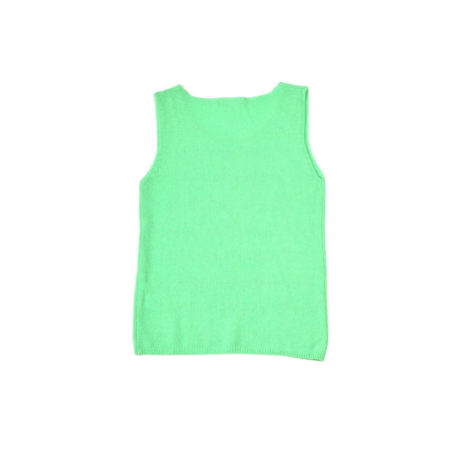 Sears Fluffy Ears Green Cashmere Vest Gilet Sweater 36 Size Women Sleeveless 100% Cashmere Size XS / US 0-2 / IT 36-38 - 5 Thumbnail