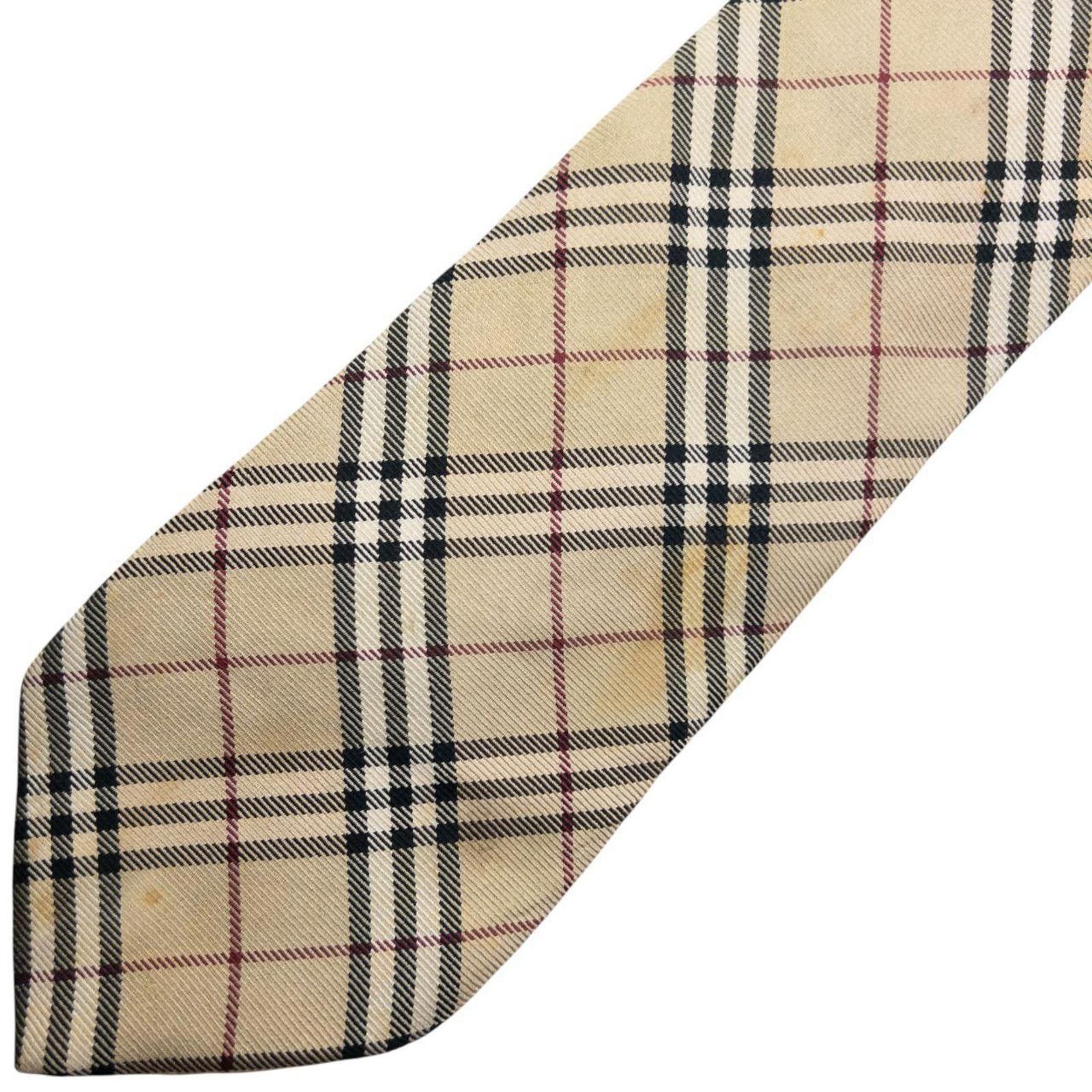 Burberry Vintage 2000s Burberry Nova Check Silk Tie Size ONE SIZE - 5 Thumbnail