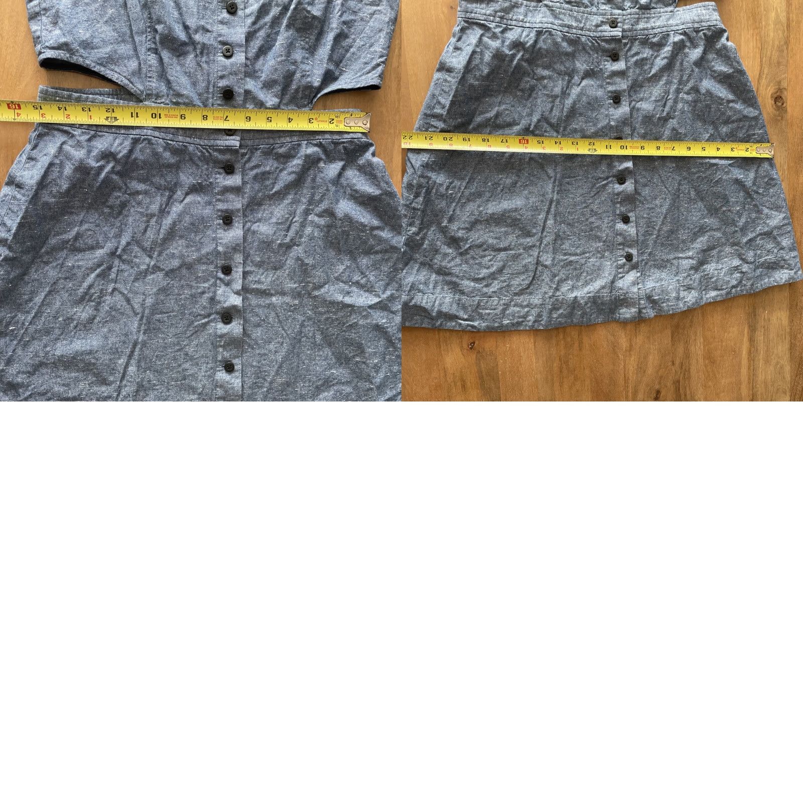 Madewell Madewell Chambray Button Down Shirt Dress Dress 12 Blue Cut Out Spaghetti Shift Women Adult Shirt Size XL / US 12-14 / IT 48-50 - 8 Thumbnail