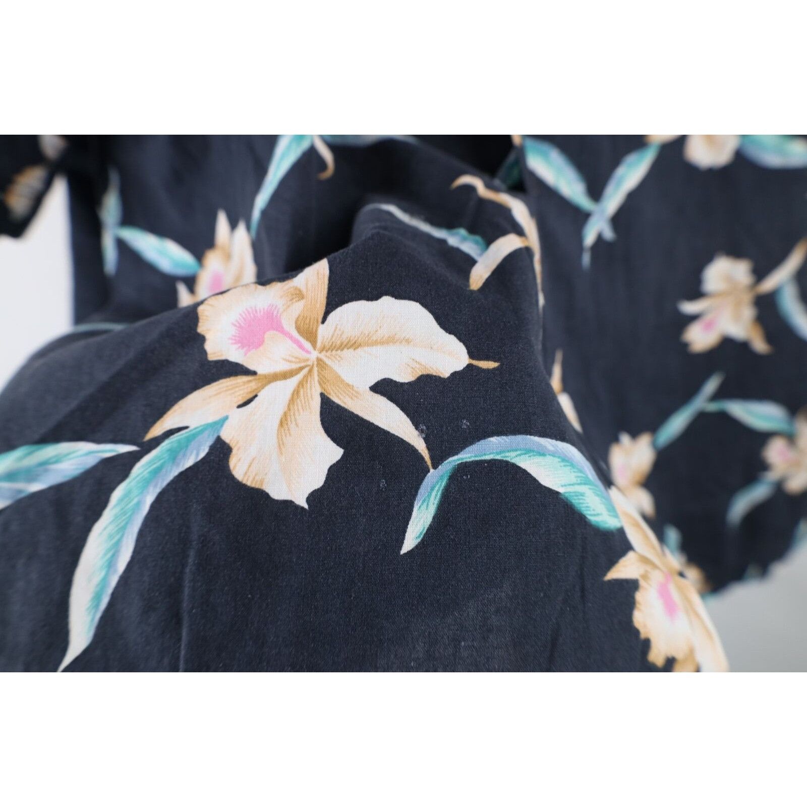 Lands' End × Vintage Vintage 90s Lands End Flower Camp Hawaiian Button Shirt Size US XL / EU 56 / 4 - 6 Thumbnail