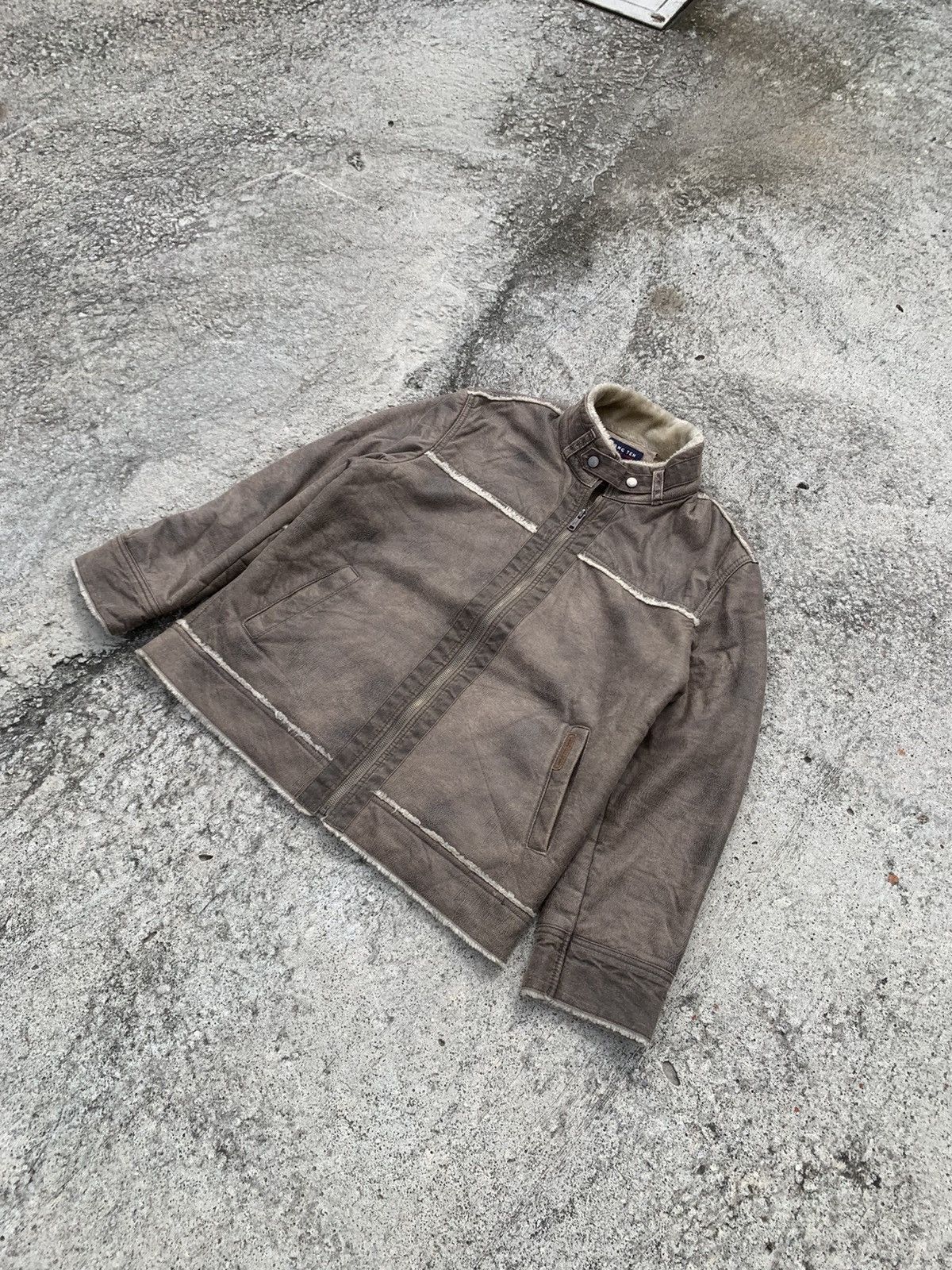 Hang Ten Hang Ten Leather Fur Jacket Size US L / EU 52-54 / 3 - 8 Thumbnail