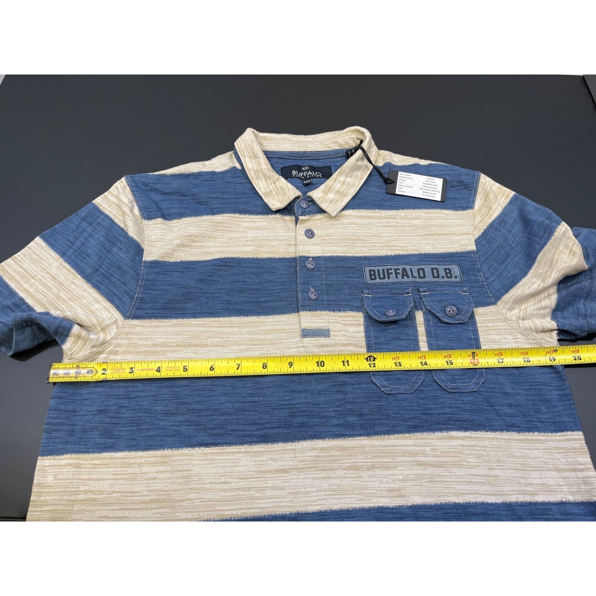 Buffalo David Bitton Buffalo David Bitton Men's Blue/Beige Shirt/T-Shirt SzM SKU Size US M / EU 48-50 / 2 - 7 Thumbnail