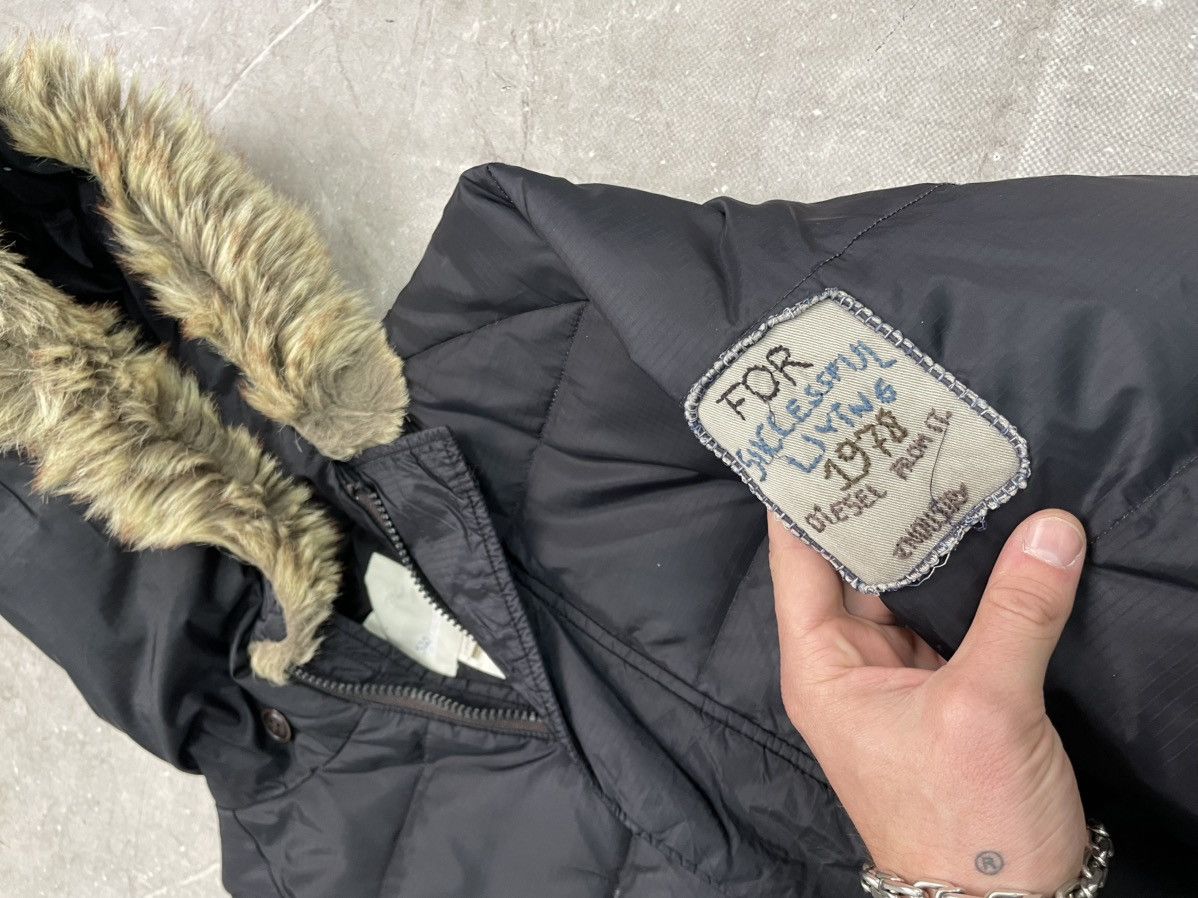 Diesel Black puffer fur hood diesel hype hysteric glamour style Size US XS / EU 42 / 0 - 7 Thumbnail