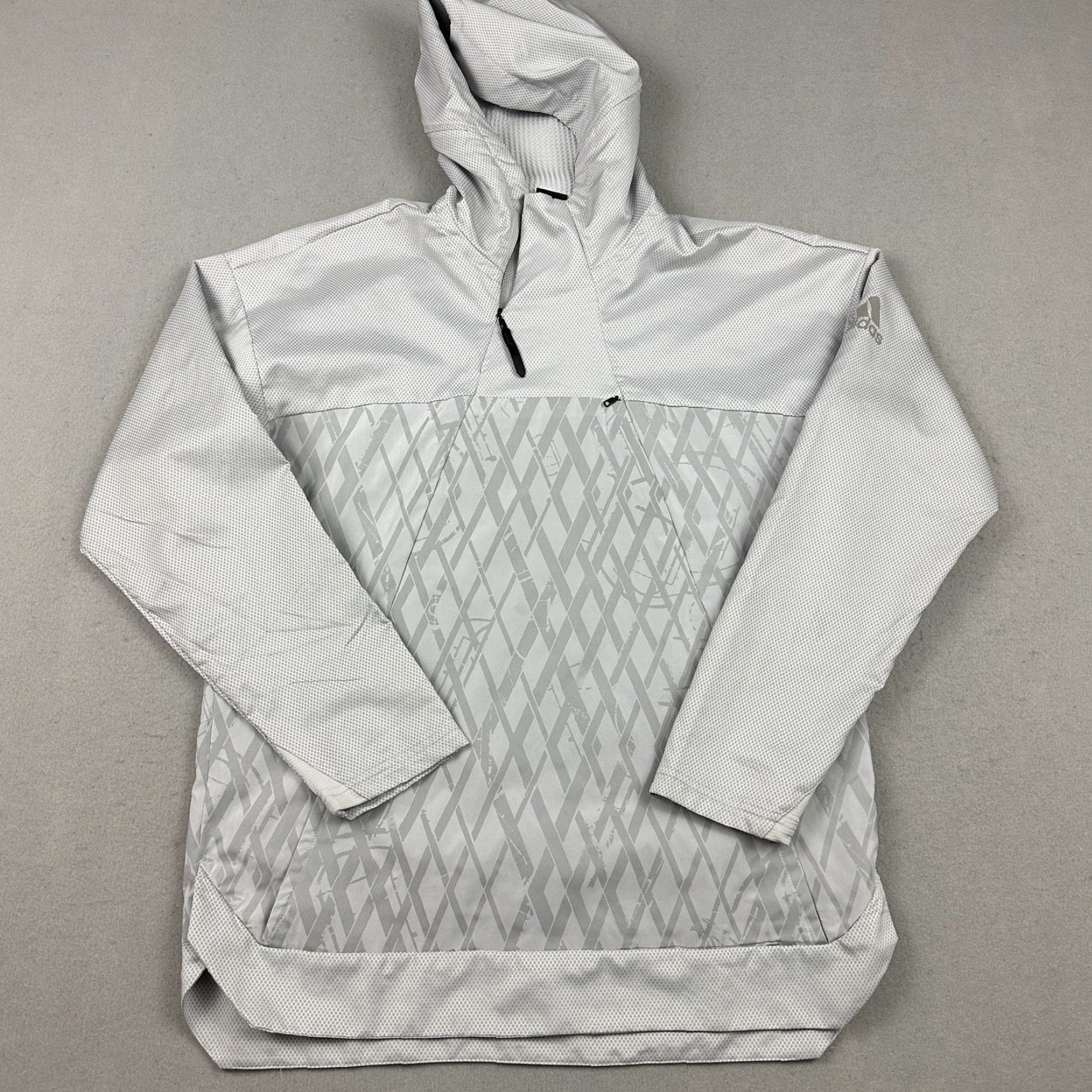Adidas Adidas Jacket Men M Gray Ball 365 Windbreaker Basketball Pullover Full Zip Pockets Regular Stand-Up Collar Sports M Mens Size US M / EU 48-50 / 2 - 2 Thumbnail