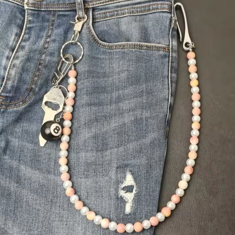 Jewelry Black Eight Key Buckle Luxurious Y2K Pants Waist Chain Size ONE SIZE - 9 Thumbnail