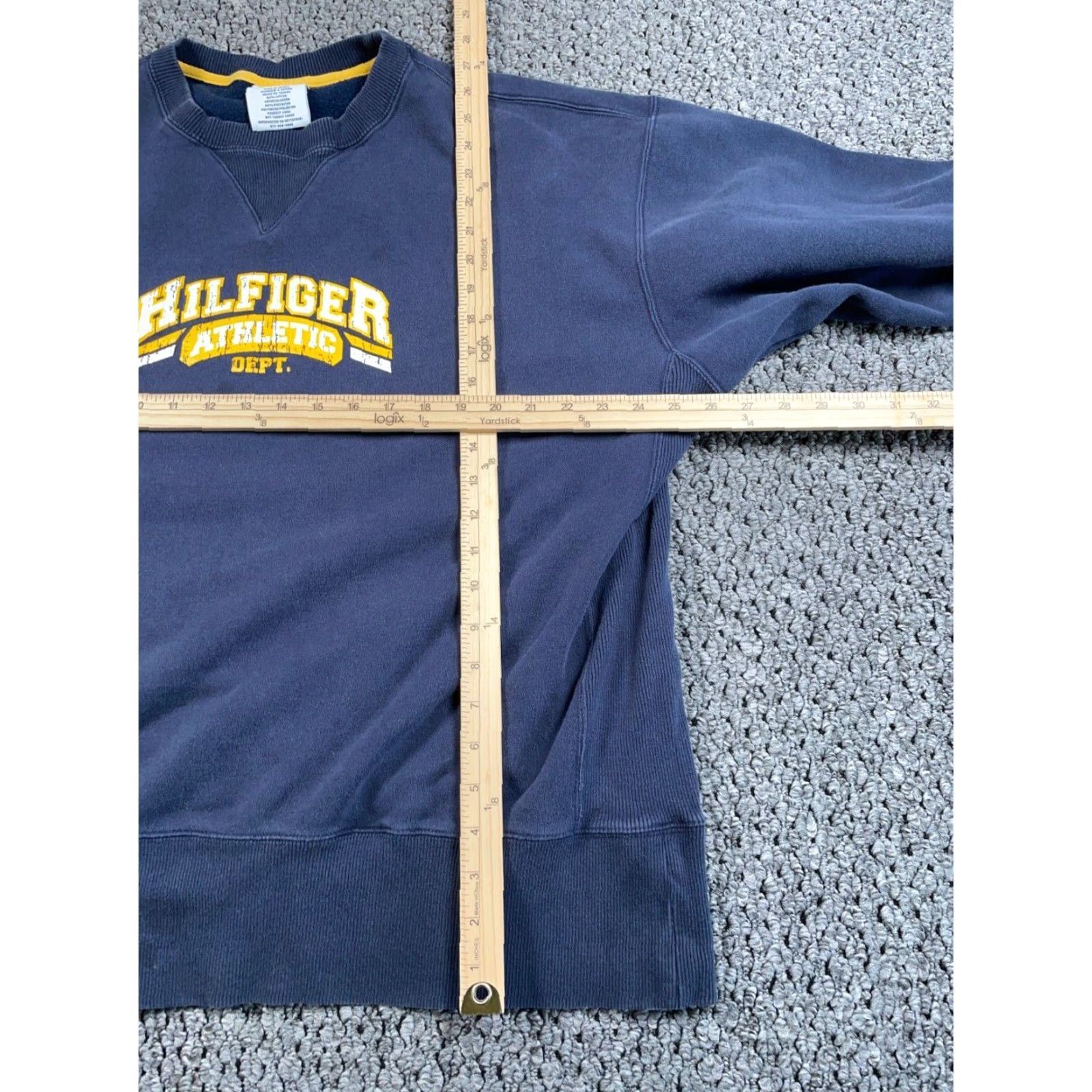 Tommy Hilfiger VTG Tommy Hilfiger Athletic Department Sweatshirt Mens XL Blue Oversized 90s Retro Graphic Print Heavyweight Cotton Blend Size US XL / EU 56 / 4 - 6 Thumbnail