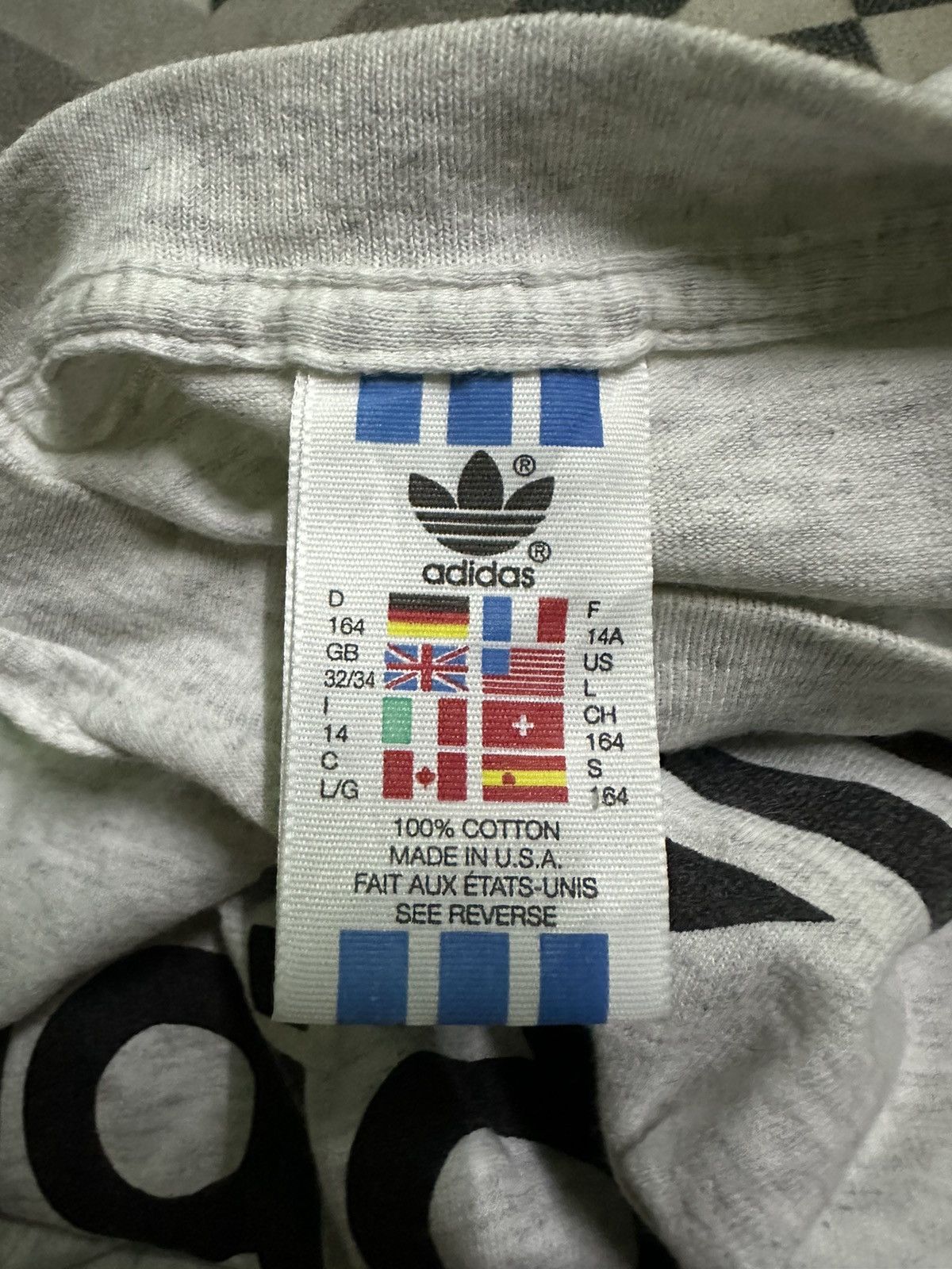 Adidas Vintage 90s Adidas mirror printed tshirt gray size L Size US L / EU 52-54 / 3 - 6 Thumbnail