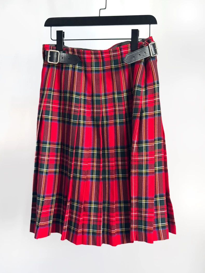 Comme des Garcons Comme Des Garcons size 均码 Jewel studded plaid pleated wrap Size 24" / US 00 / IT 34 - 2 Thumbnail
