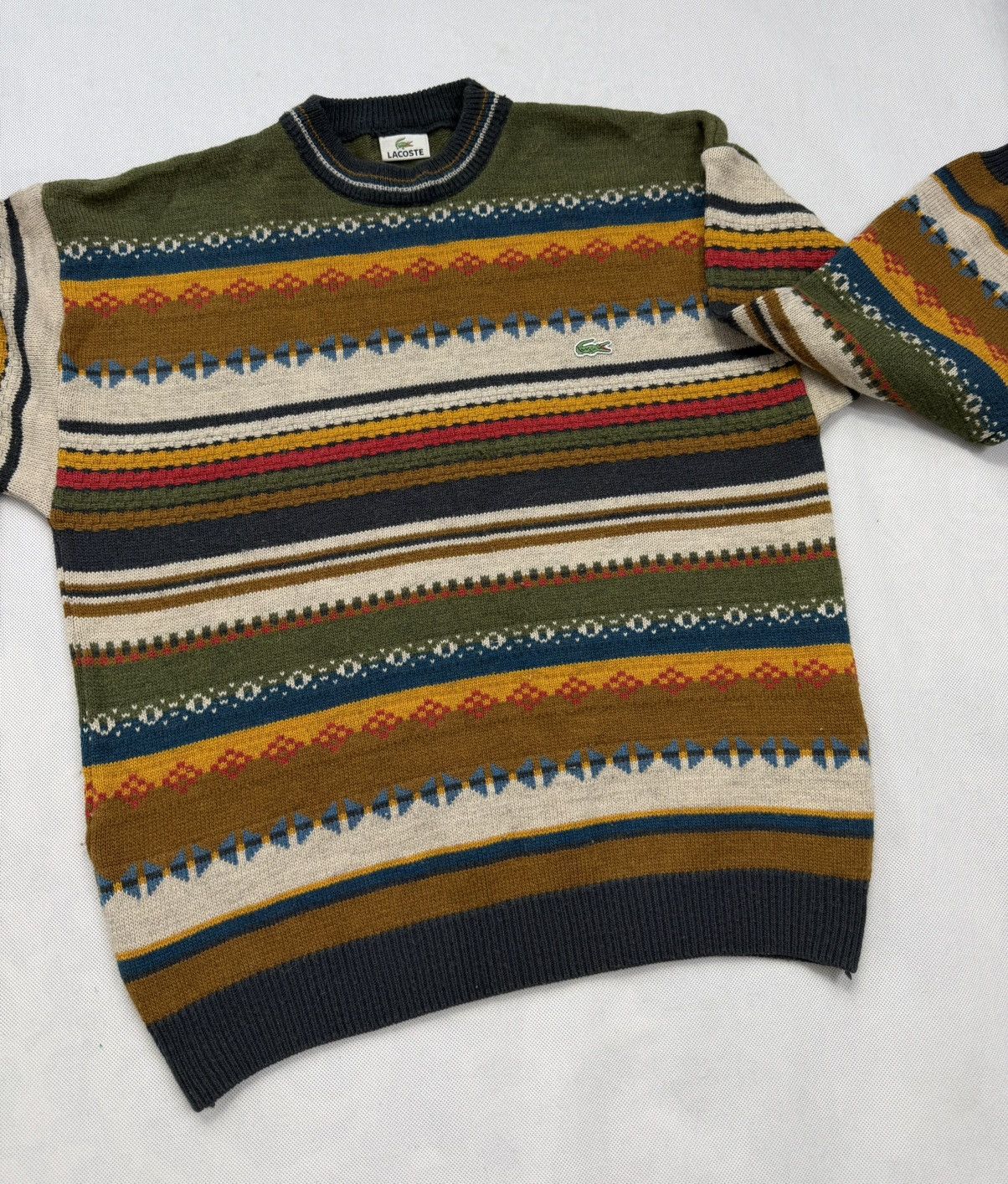Lacoste Unique Lacoste Small Logo Pattern Sweater, Alpaca Wool Size US XL / EU 56 / 4 - 7 Thumbnail