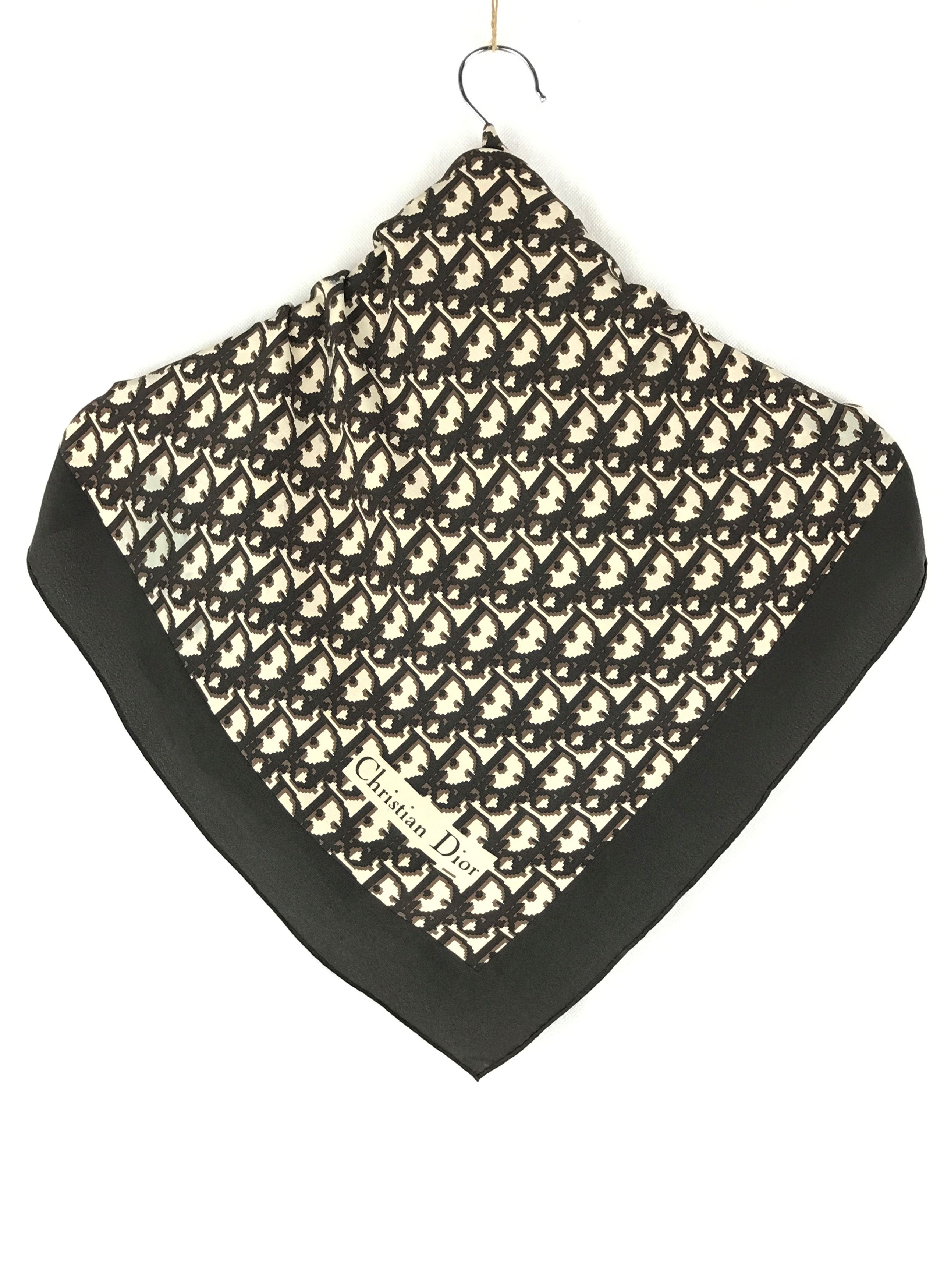 Luxury × Rare × Vintage Vintage Christian Dior Monogram Silk Scarf ...