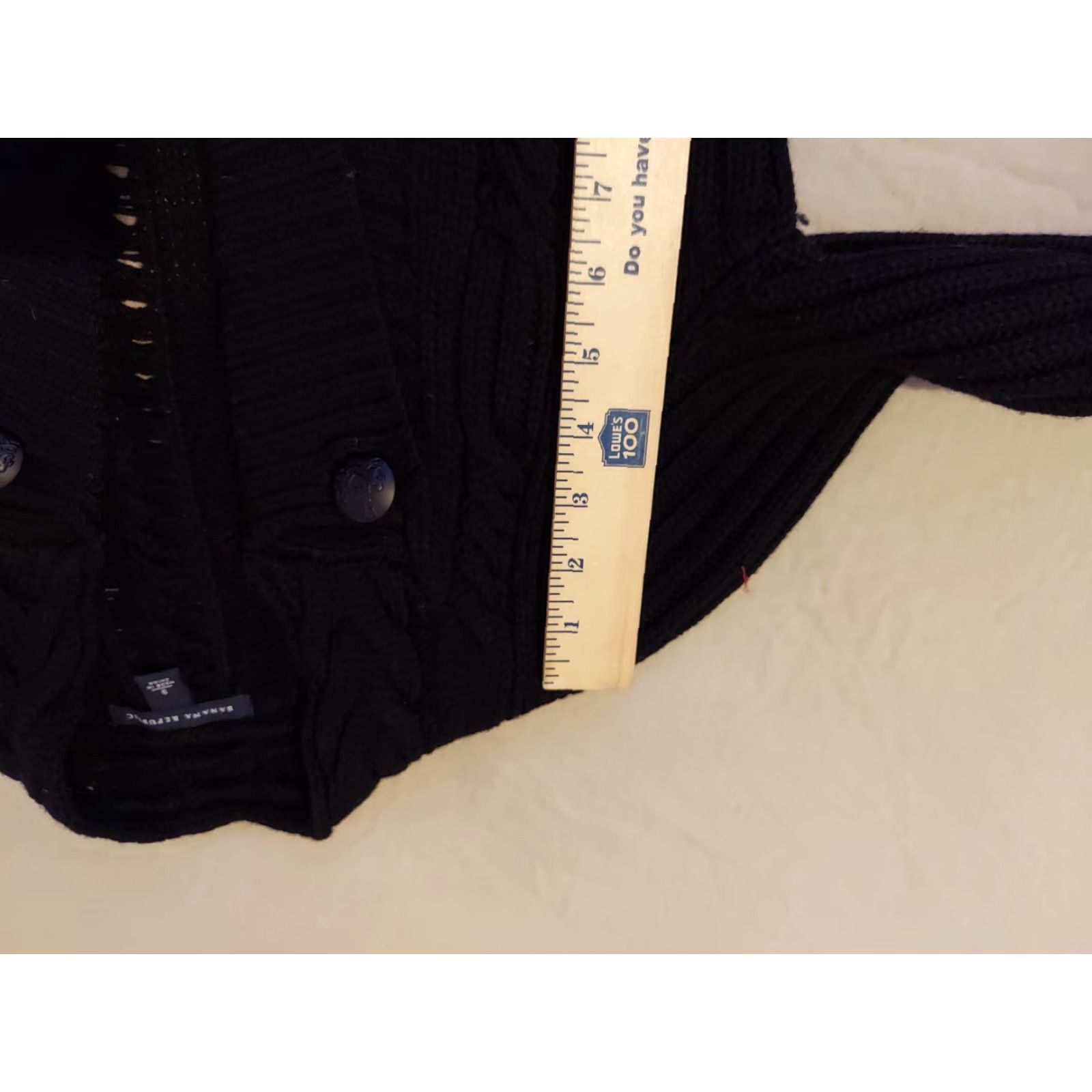 Banana Republic Womens Banana Republic Cardigan Sweater Jacket S Small Black Cotton Cardigan Knit Regular Women Fall Winter Spring Mens no (but ensure no extra). Size S / US 4 / IT 40 - 5 Thumbnail