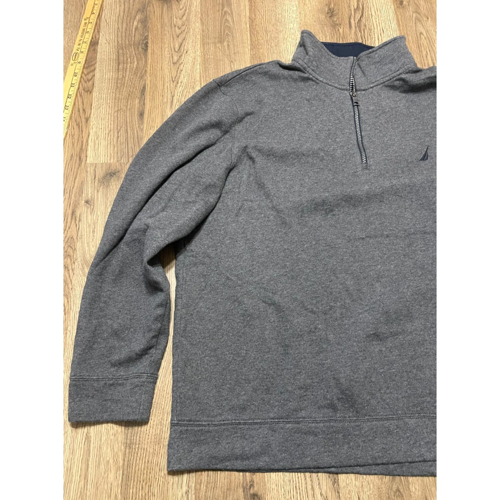 Nautica Nautica Sweater Men's XL Gray 1/4 zip pullover Size US XL / EU 56 / 4 - 3 Thumbnail